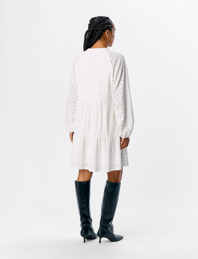 Object - OBJLAILA GIA L/S RE SHORT DRESS NOOS - konfirmation - cloud dancer - 2
