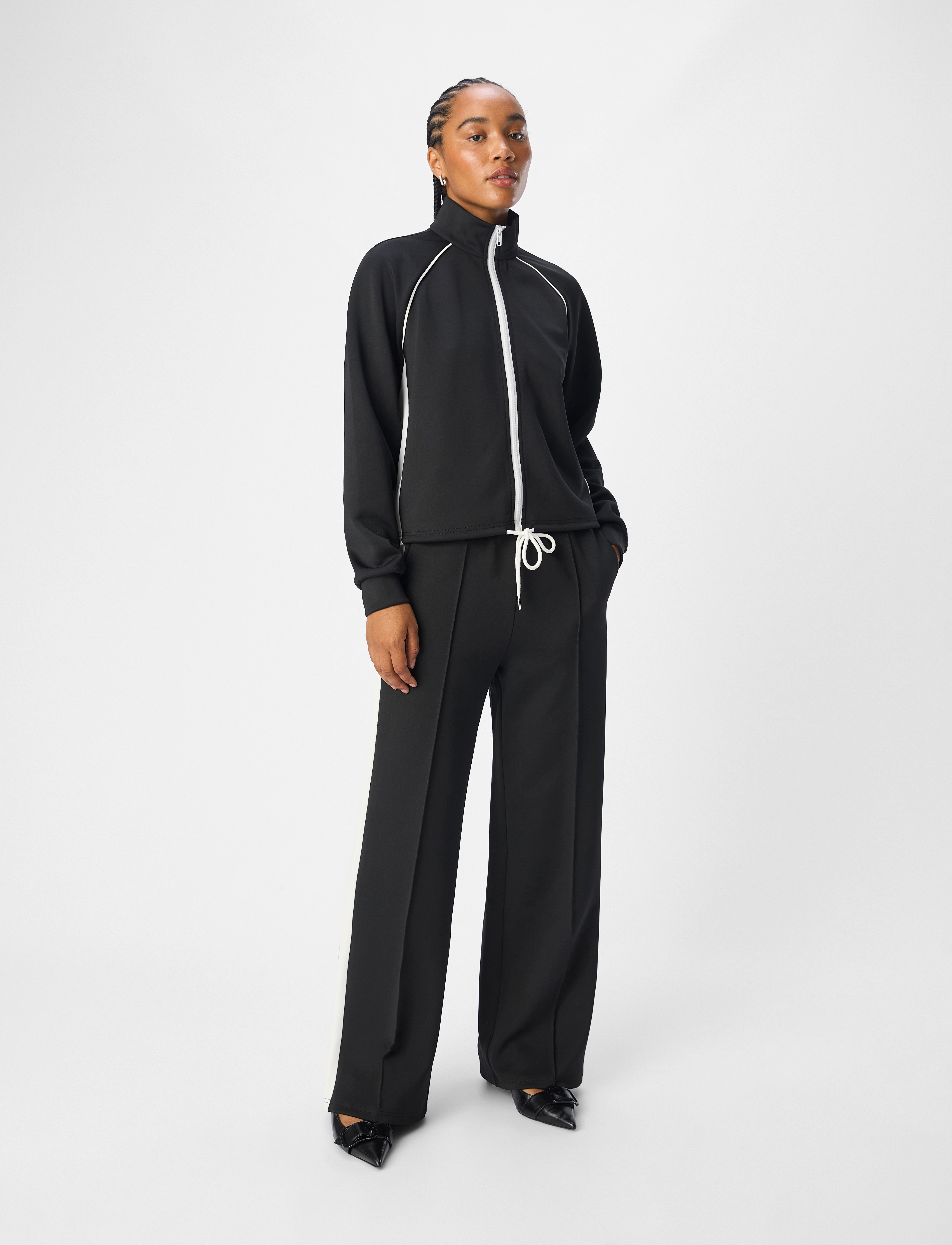 Object - OBJCASSIDY MW LO PANT E AW FAIR 24 - hosen mit weitem bein - black - 4