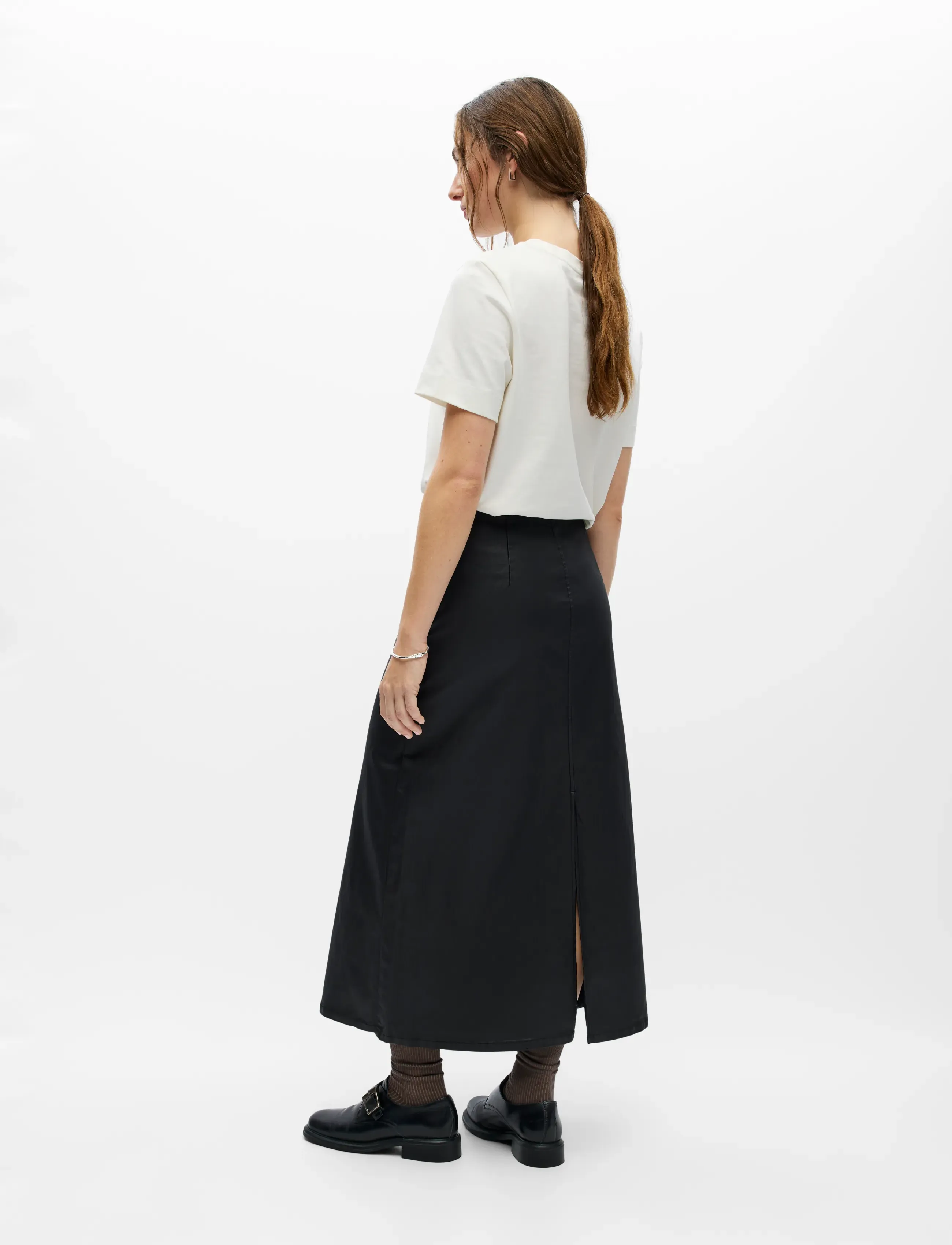 Object - OBJMATTHIE HW LONG SKIRT REP - black - 3