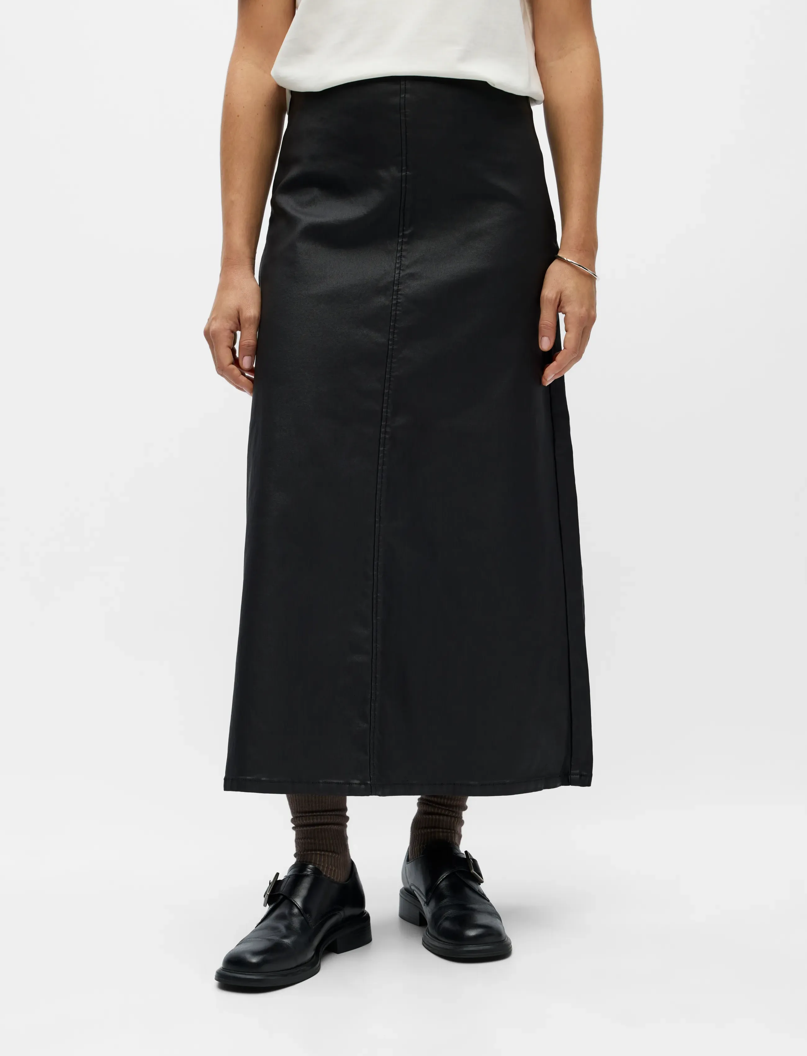 Object - OBJMATTHIE HW LONG SKIRT REP - black - 4