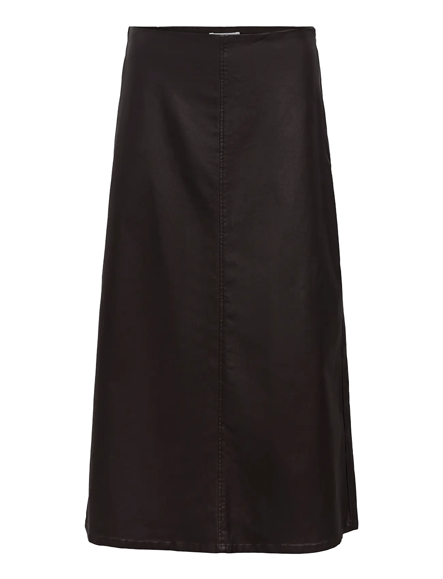Object - OBJMATTHIE HW LONG SKIRT REP - midiseelikud - seal brown - 0