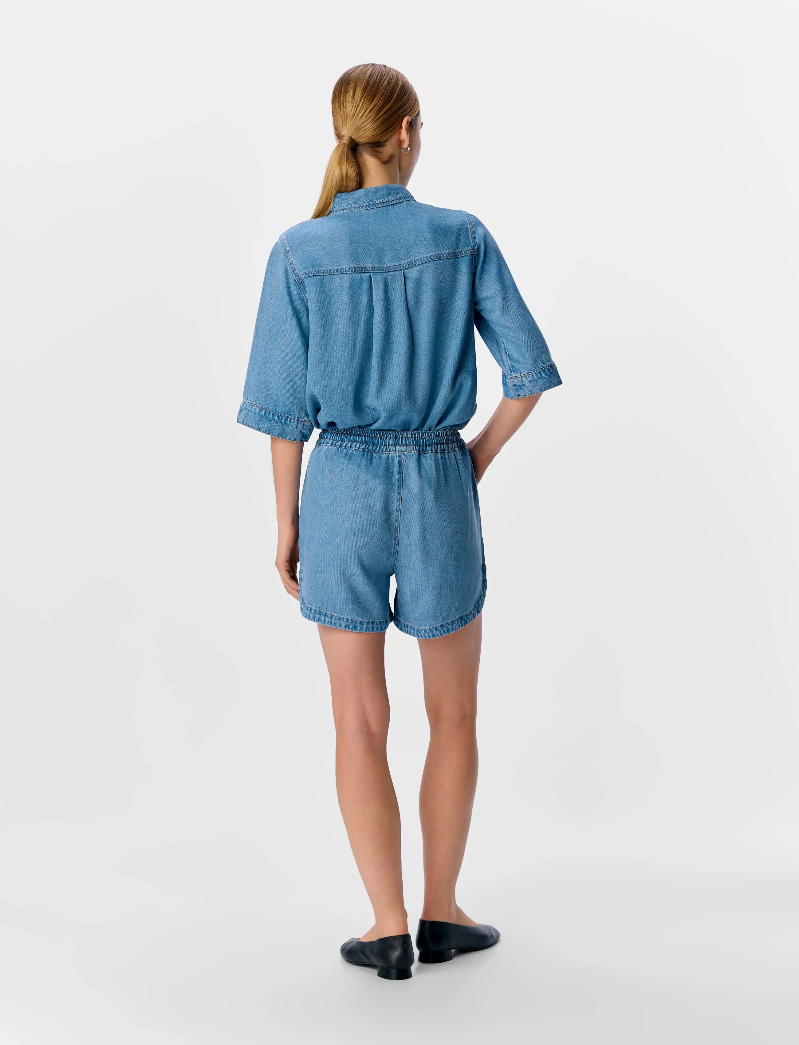 Object - OBJFRAME RE MW SHORTS NOOS - lühikesed vabaajapüksid - light blue denim - 2