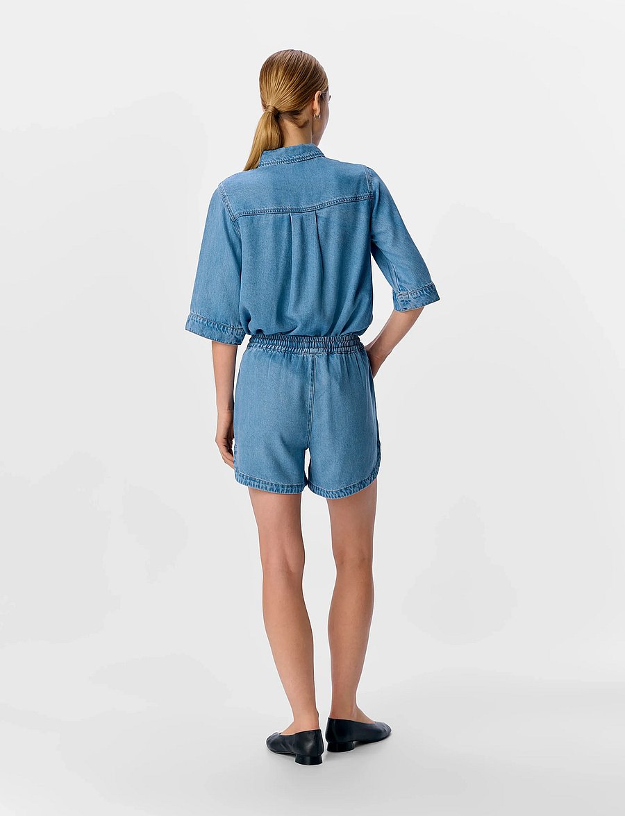 Object - OBJFRAME RE MW SHORTS NOOS - freizeitshorts - light blue denim - 2