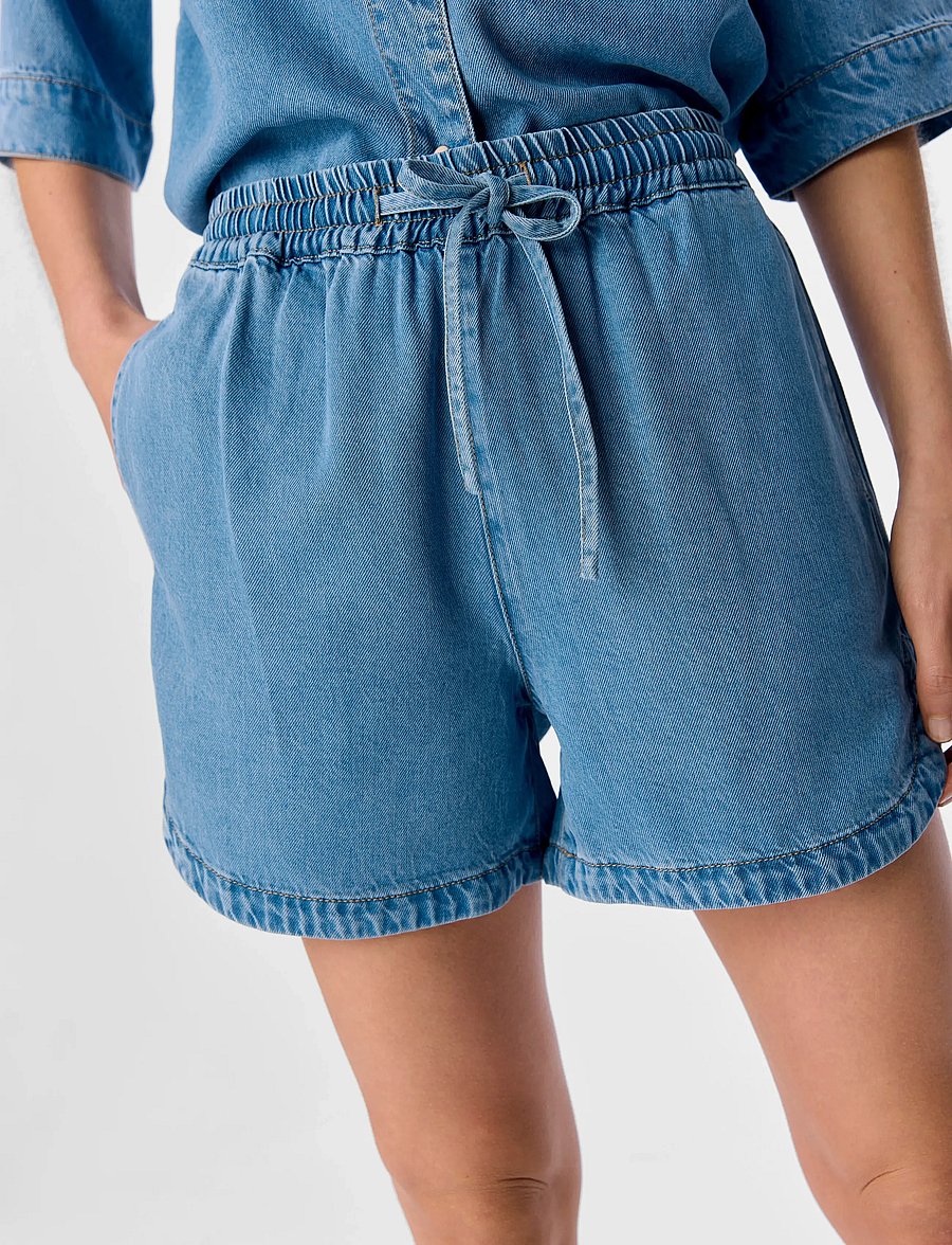 Object - OBJFRAME RE MW SHORTS NOOS - freizeitshorts - light blue denim - 4