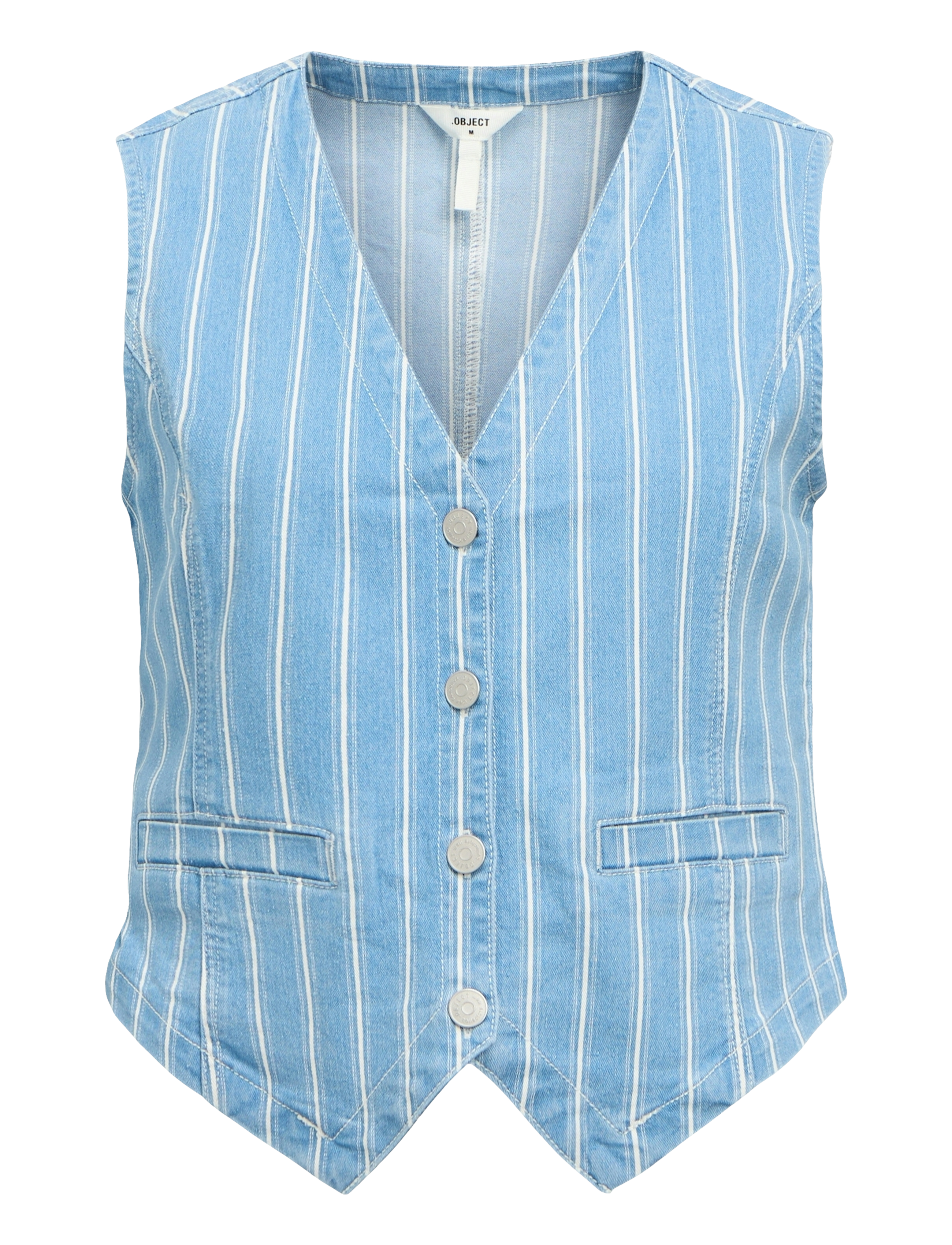 Object OBJMOLLIE RE WAISTCOAT 138 - Teksavestid - LIGHT BLUE DENIM / blue