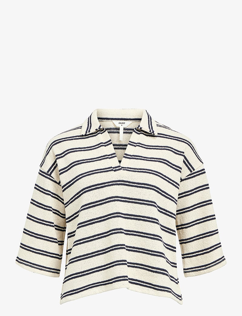 Object - OBJSELMA LO 3/4 POLO TOP 139 - pikéer - sandshell - 0
