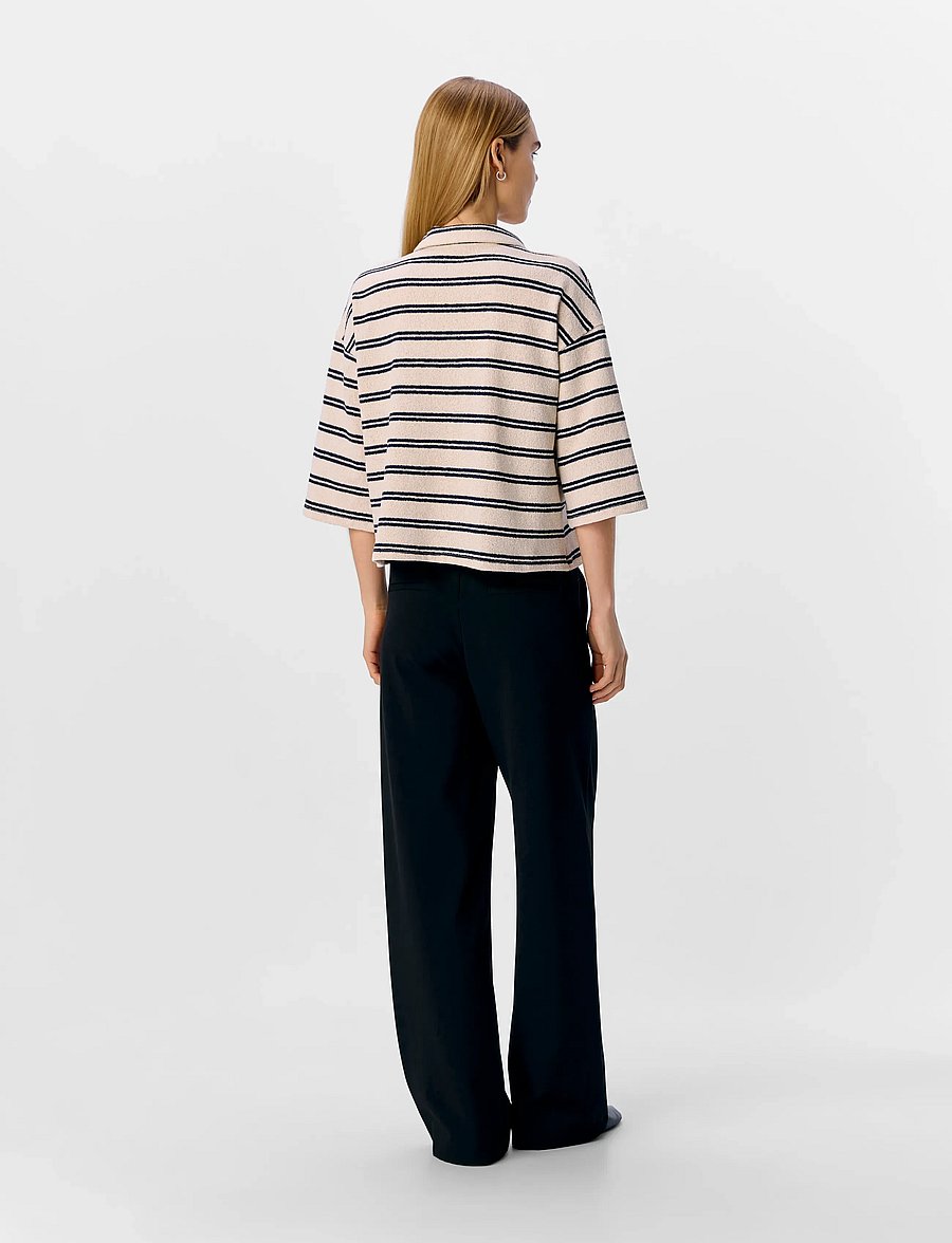 Object - OBJSELMA LO 3/4 POLO TOP 139 - polo shirts - sandshell - 2