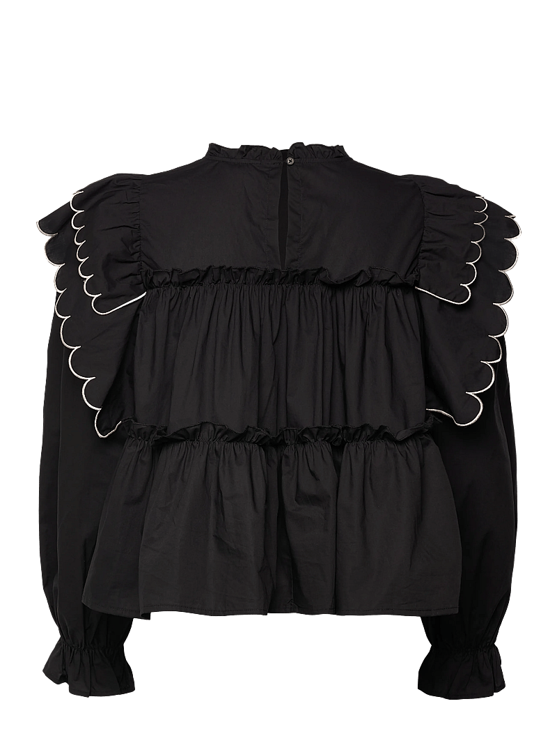 Object - OBJHOPE L/S TOP DIV - blouses à manches longues - black - 1