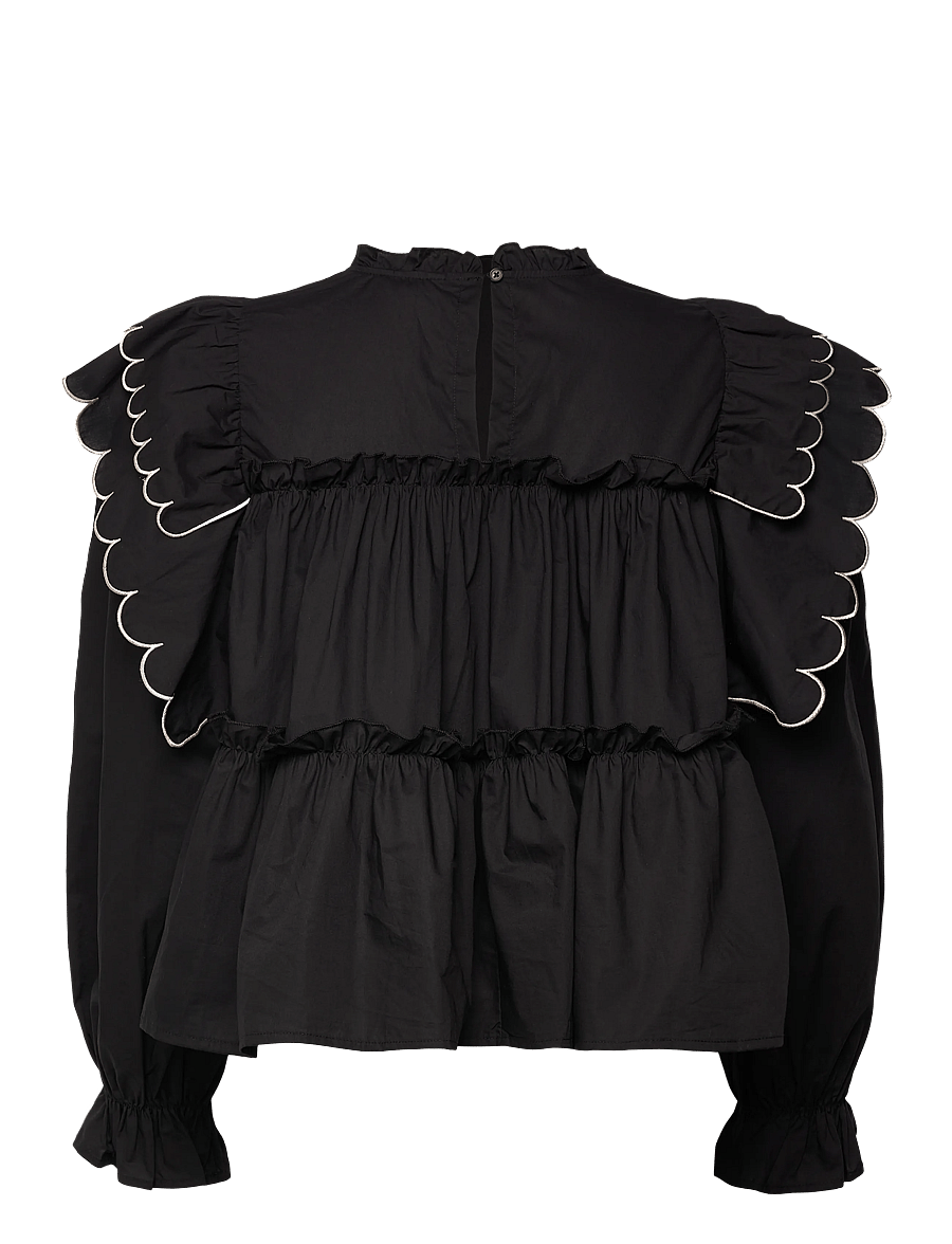 Object - OBJHOPE L/S TOP DIV - pikkade varrukatega pluusid - black - 2