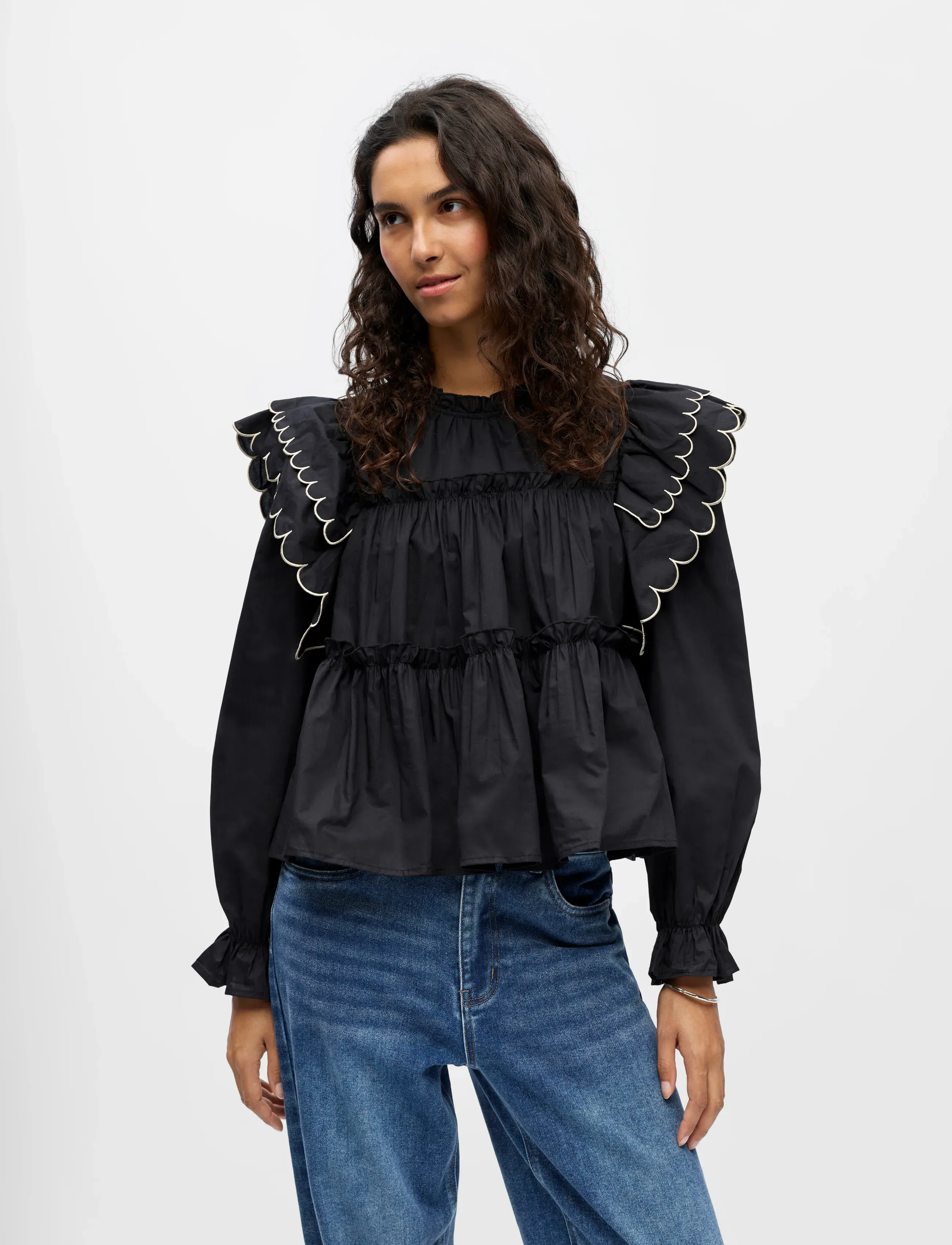 Object Objhope L/S Top Div, 34, Black, Bluser > Langærmede, Dame