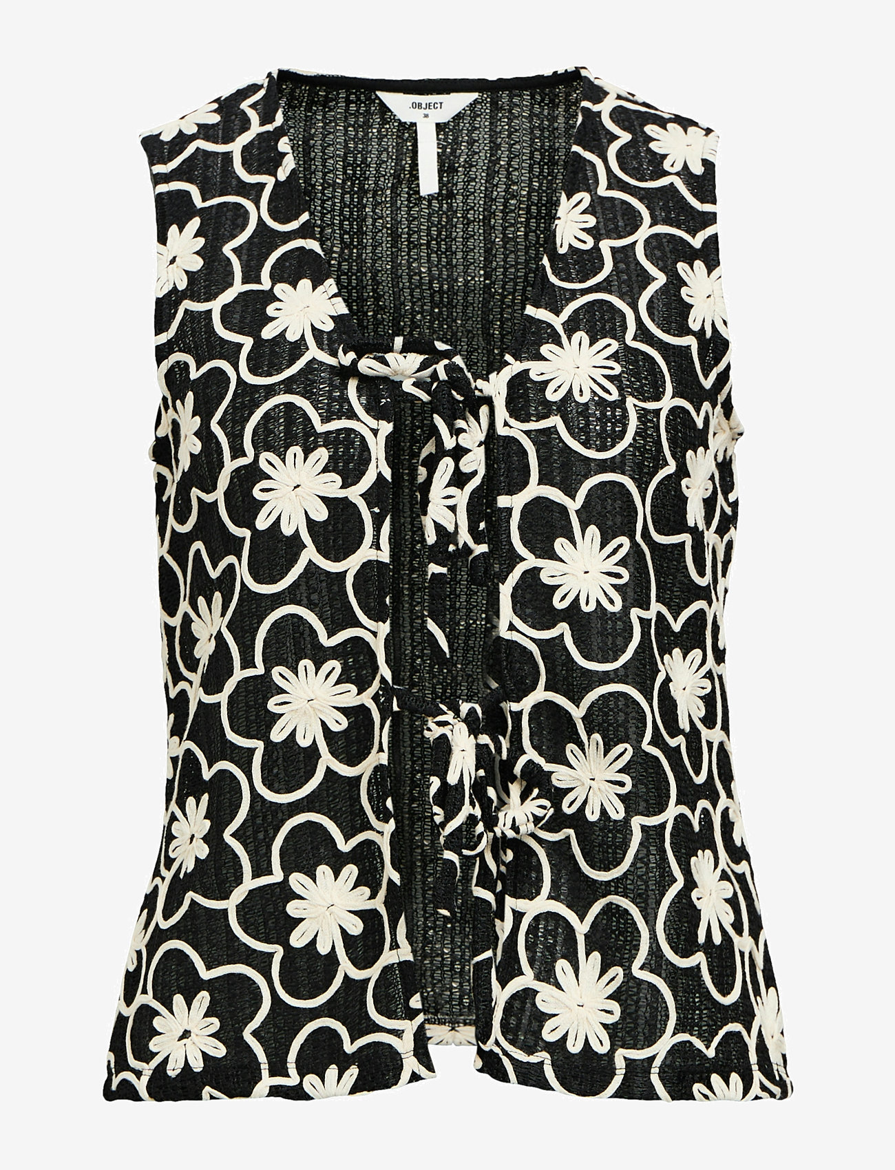 Object - OBJCALLA RE S/L TIE TOP 138 - Ärmellose blusen - black - 0