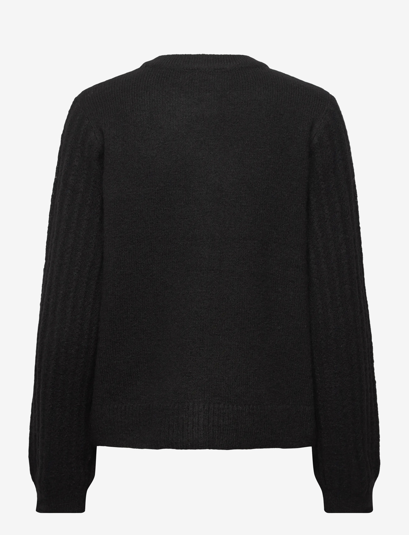 Object - OBJFLORA RE LS KNIT BUTTON CARDIGAN NOOS - herbstliche kleidung - black - 1