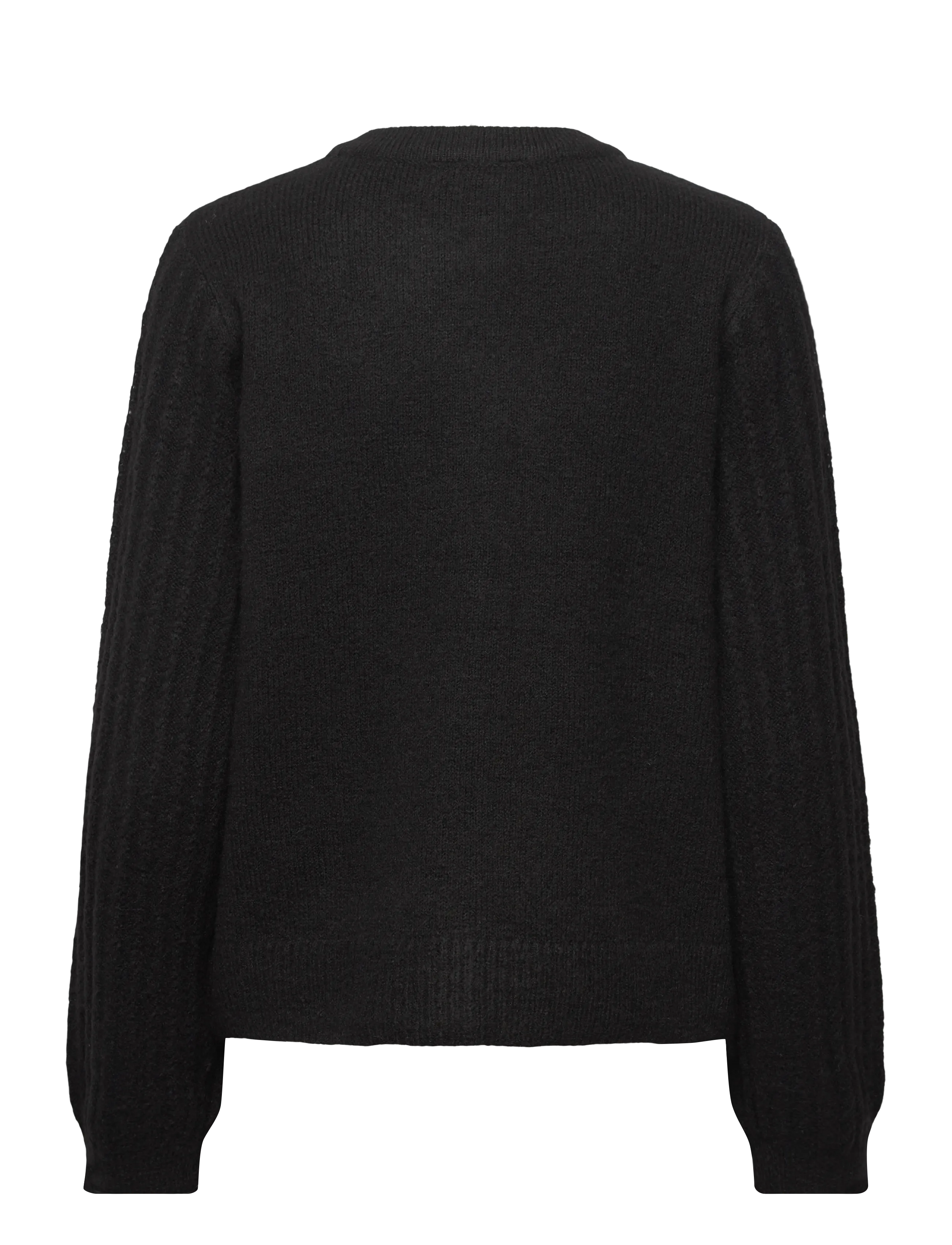 Object - OBJFLORA RE LS KNIT BUTTON CARDIGAN NOOS - cardigans - black - 1