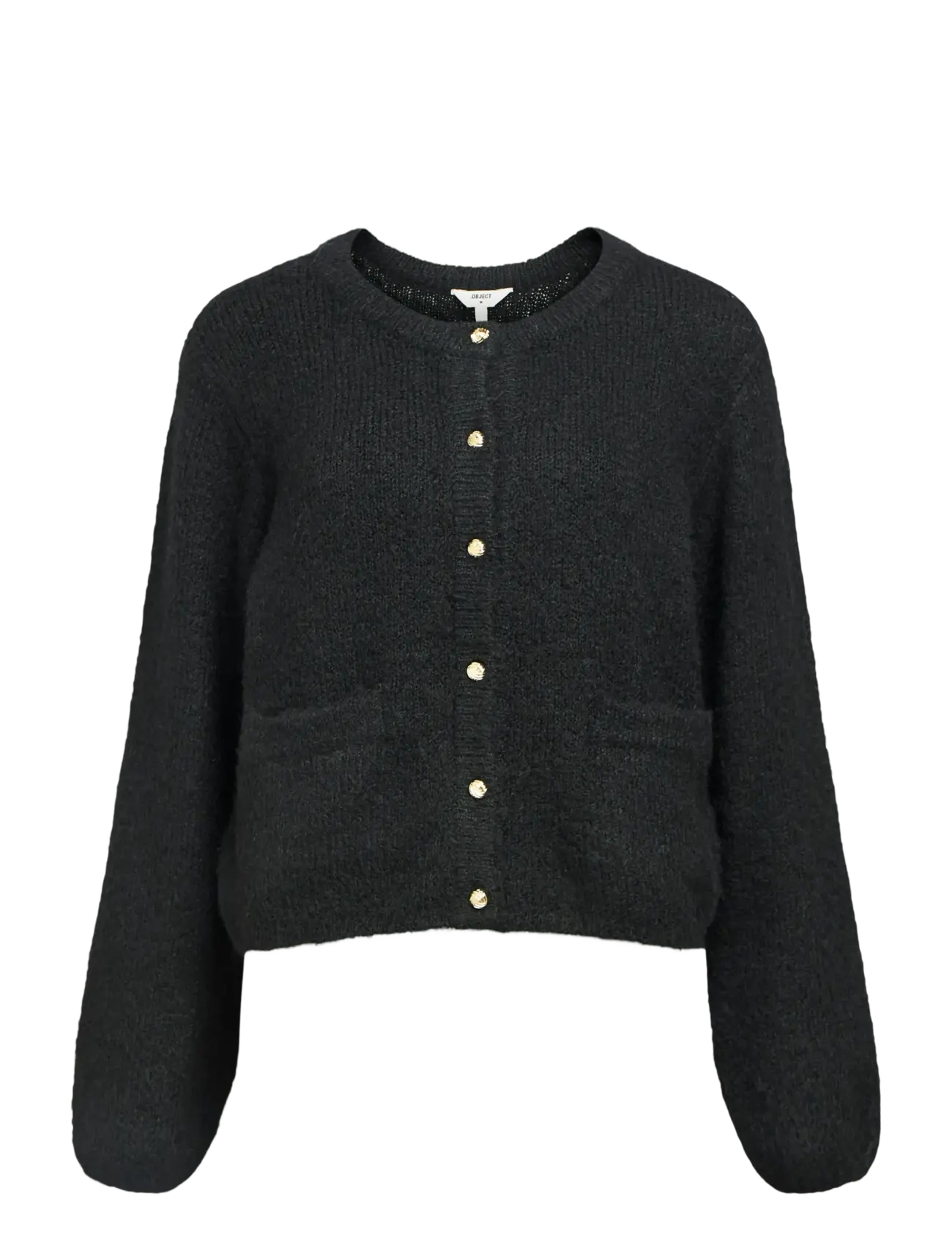 Object OBJSAGGIA RE L/S KNIT CARDIGAN NOOS - Kudumid - BLACK / black