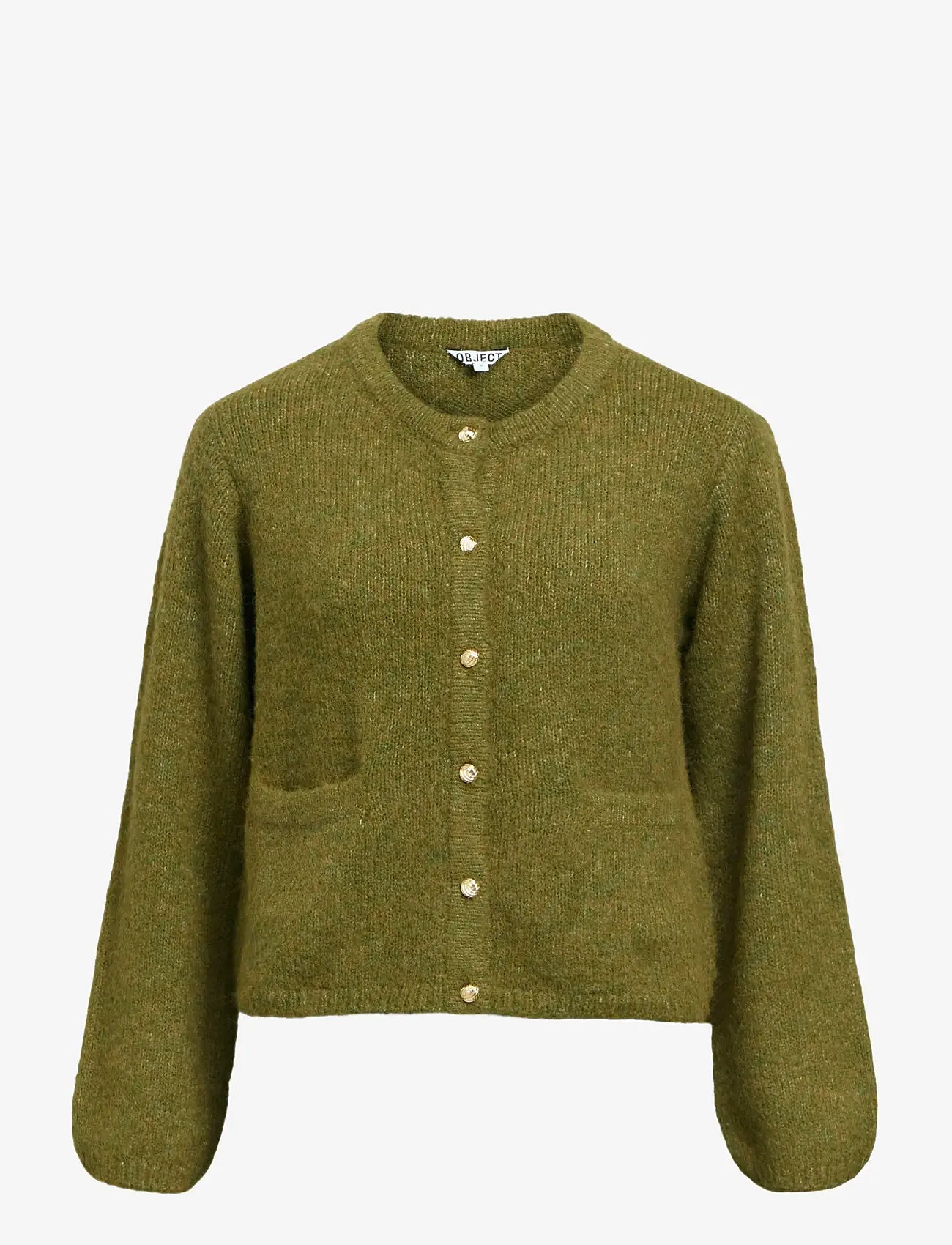 Object - OBJSAGGIA RE L/S KNIT CARDIGAN NOOS - cardigans - fir green - 1