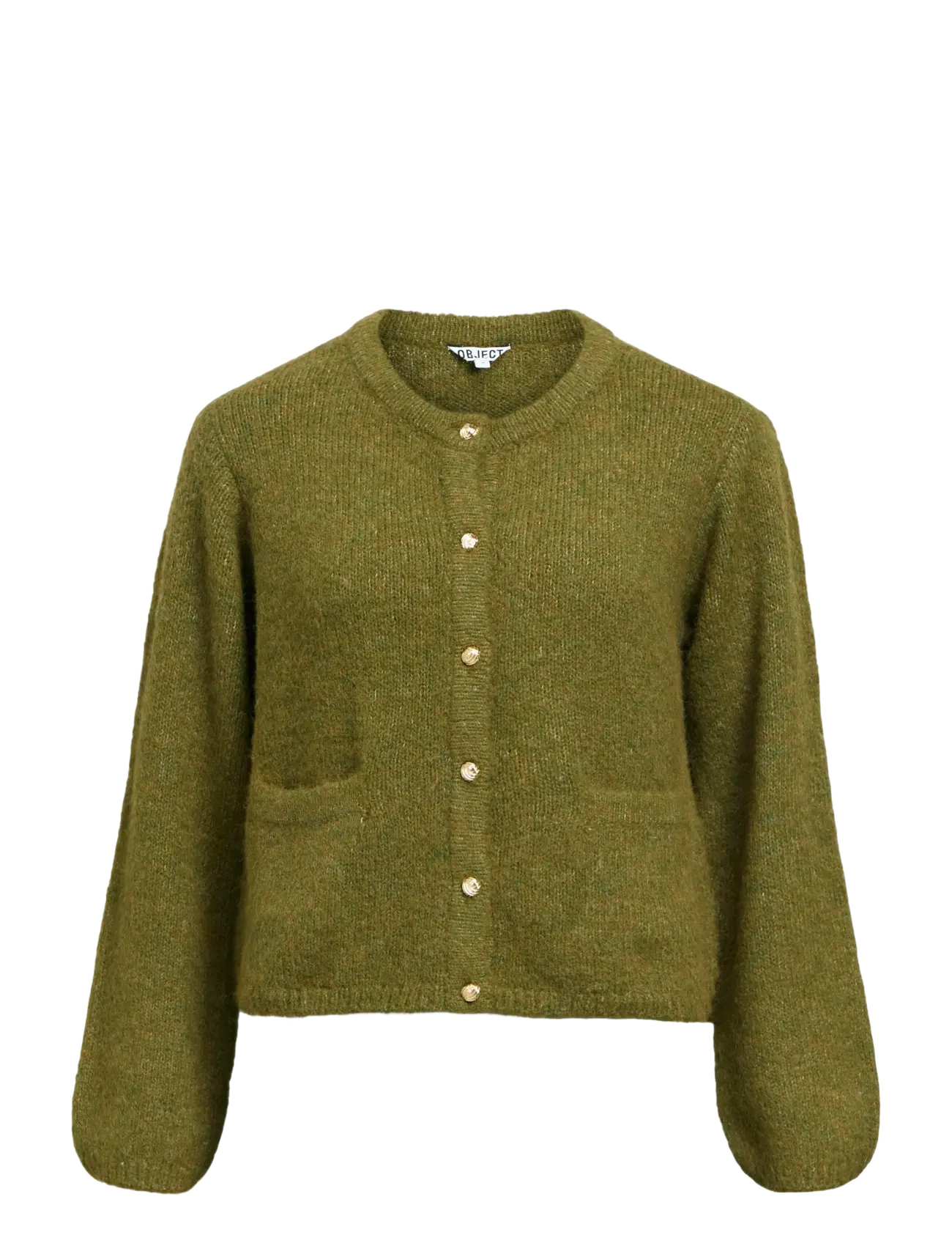 Object OBJSAGGIA RE L/S KNIT CARDIGAN NOOS - Kudumid - FIR GREEN / khaki/green