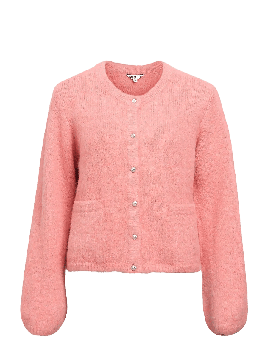 Object - OBJSAGGIA RE L/S KNIT CARDIGAN NOOS - strickjacken - lantana - 1