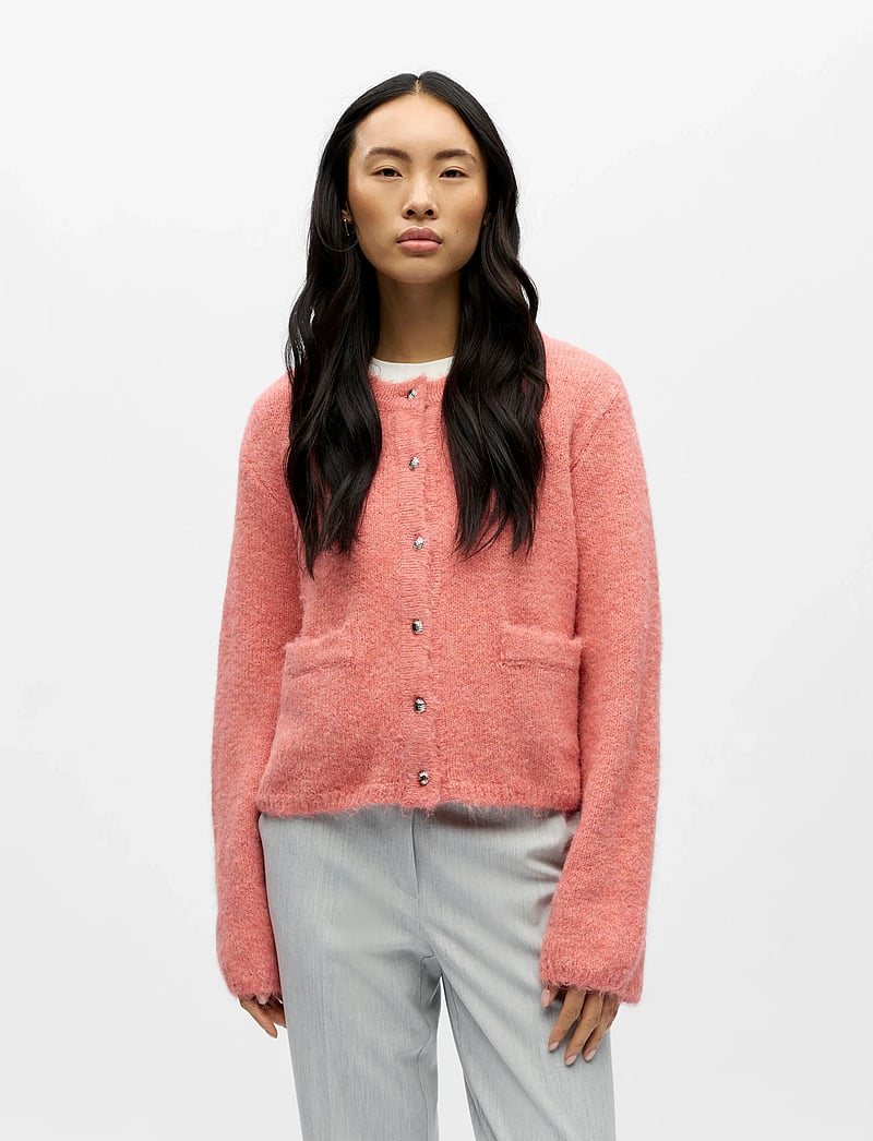 Object - OBJSAGGIA RE L/S KNIT CARDIGAN NOOS - koftor - lantana - 3