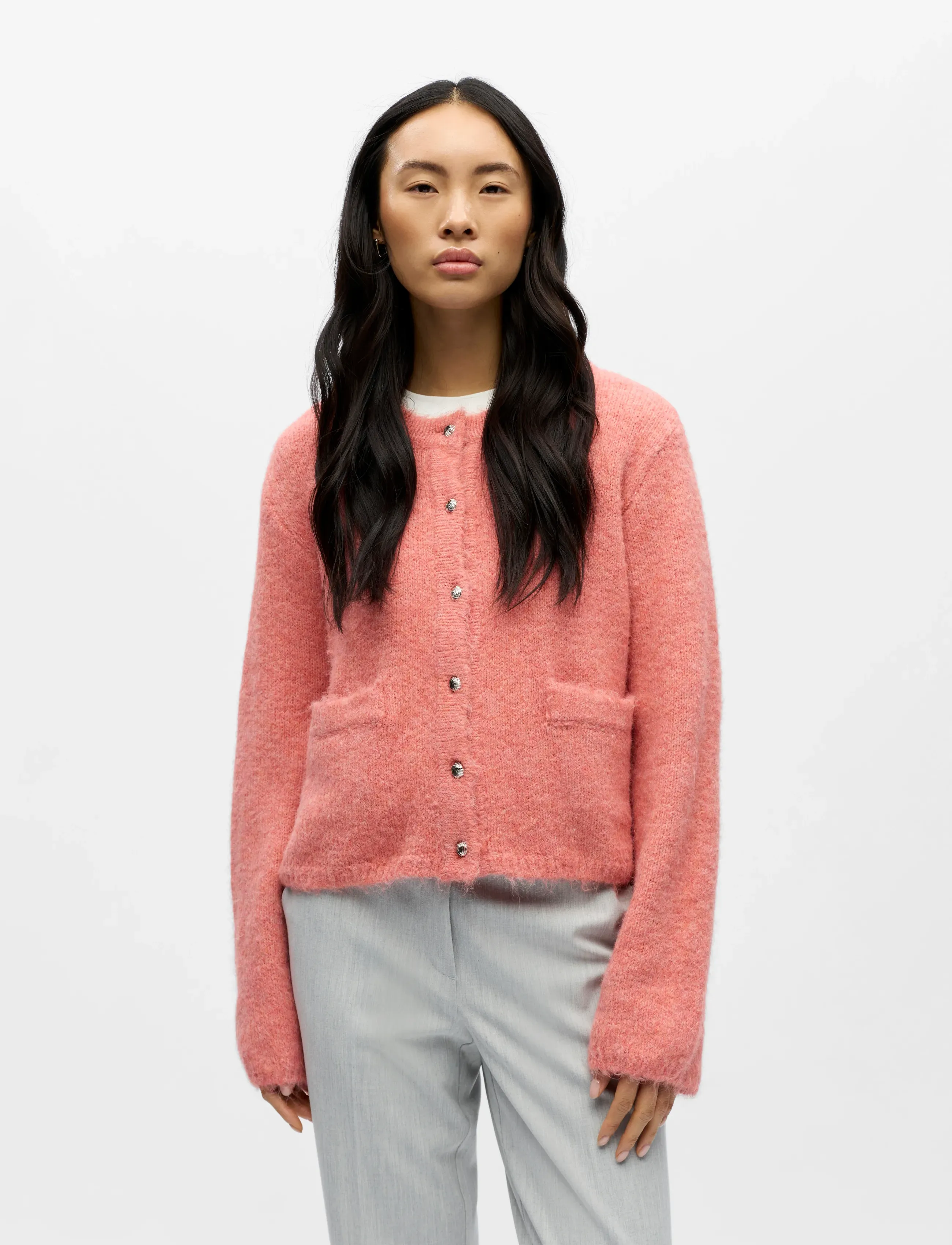 Object - OBJSAGGIA RE L/S KNIT CARDIGAN NOOS - cardigans - lantana - 3