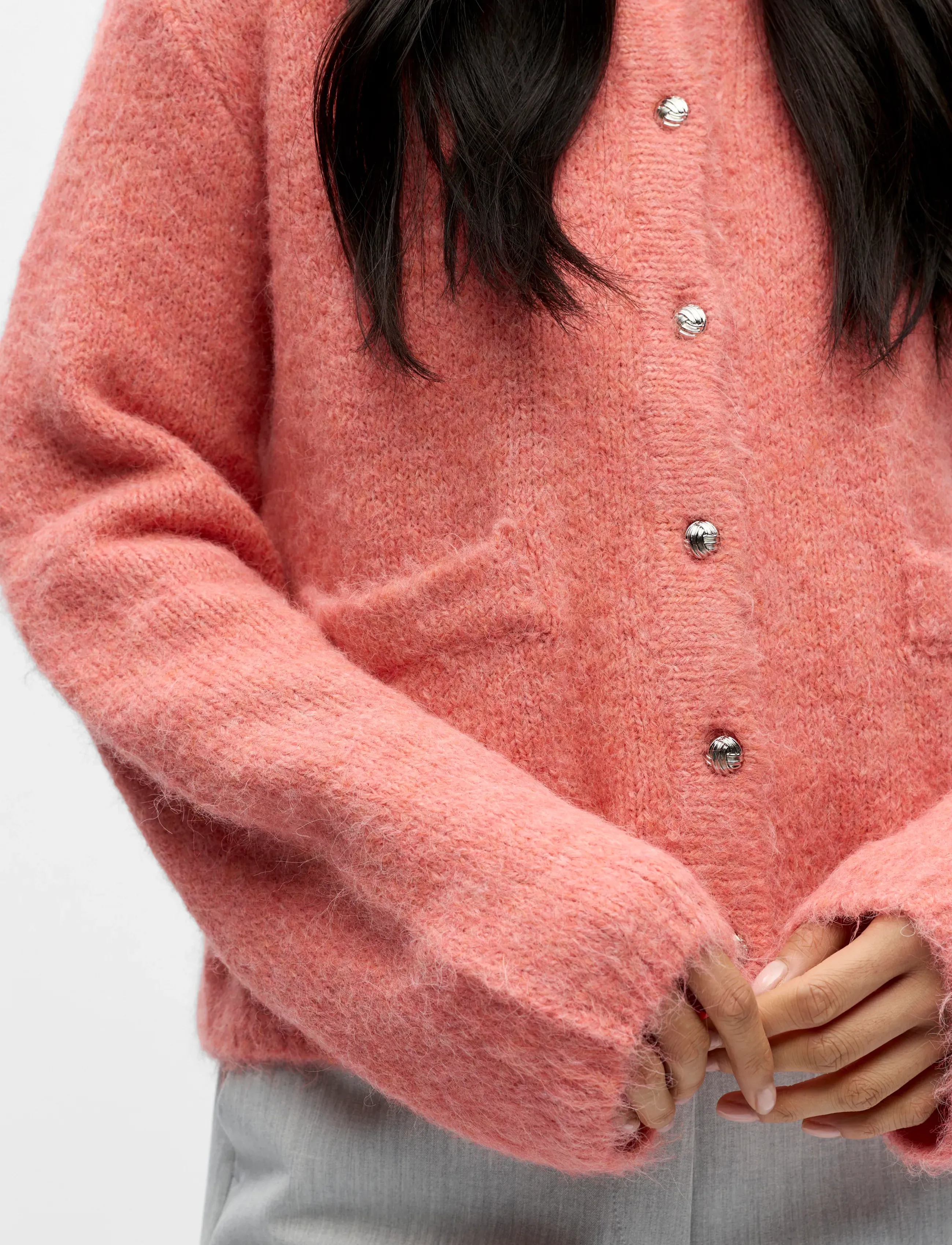Object - OBJSAGGIA RE L/S KNIT CARDIGAN NOOS - strickjacken - lantana - 4