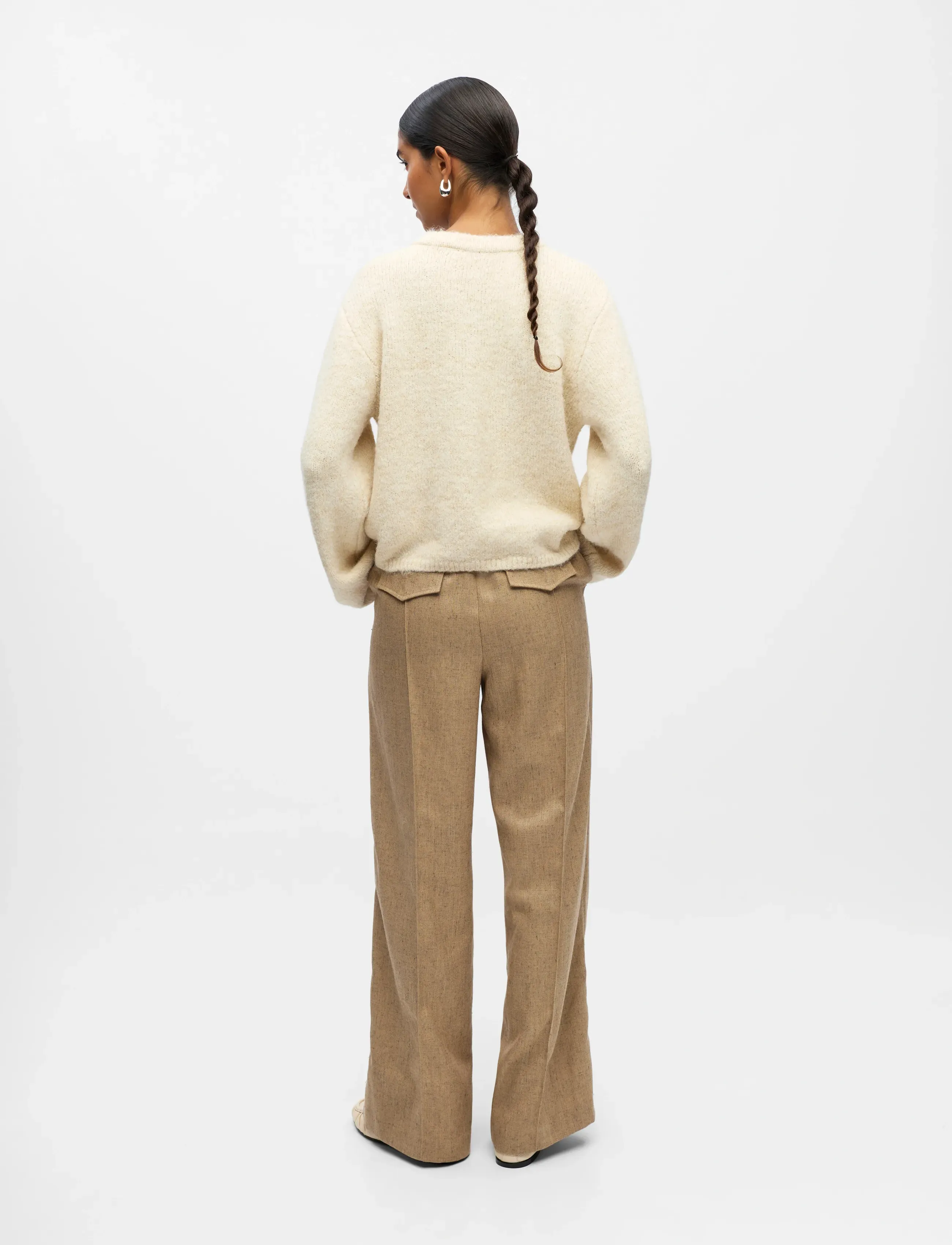 Object - OBJSAGGIA RE L/S KNIT CARDIGAN NOOS - hnepptar peysur - sandshell - 2