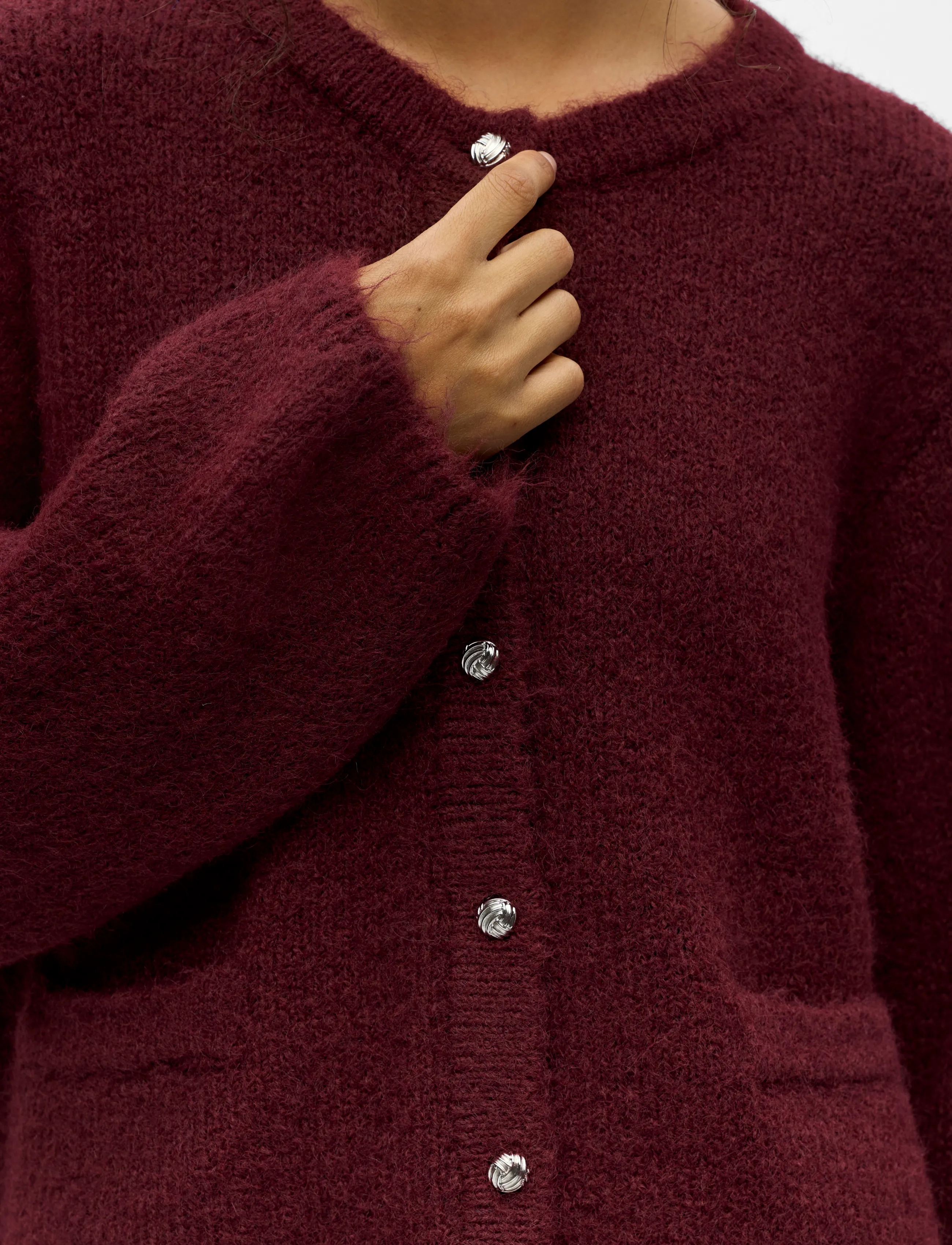 Object - OBJSAGGIA RE L/S KNIT CARDIGAN NOOS - strickjacken - windsor wine - 4