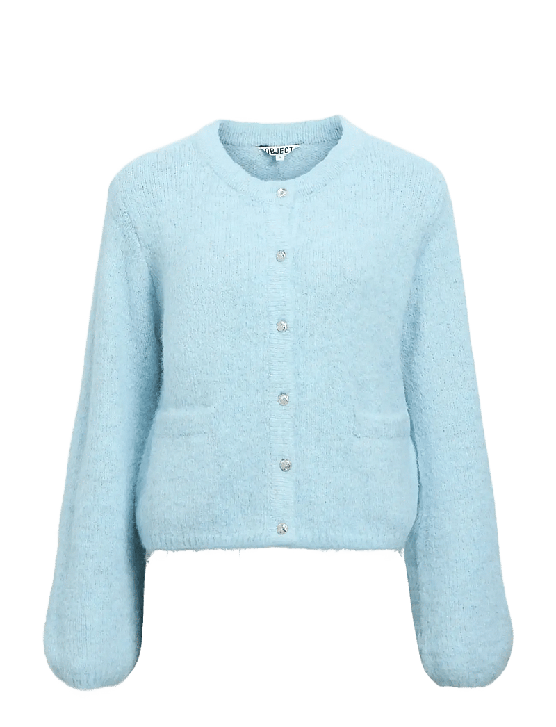 Object - OBJSAGGIA RE L/S KNIT CARDIGAN NOOS - cardigans - winter sky - 1