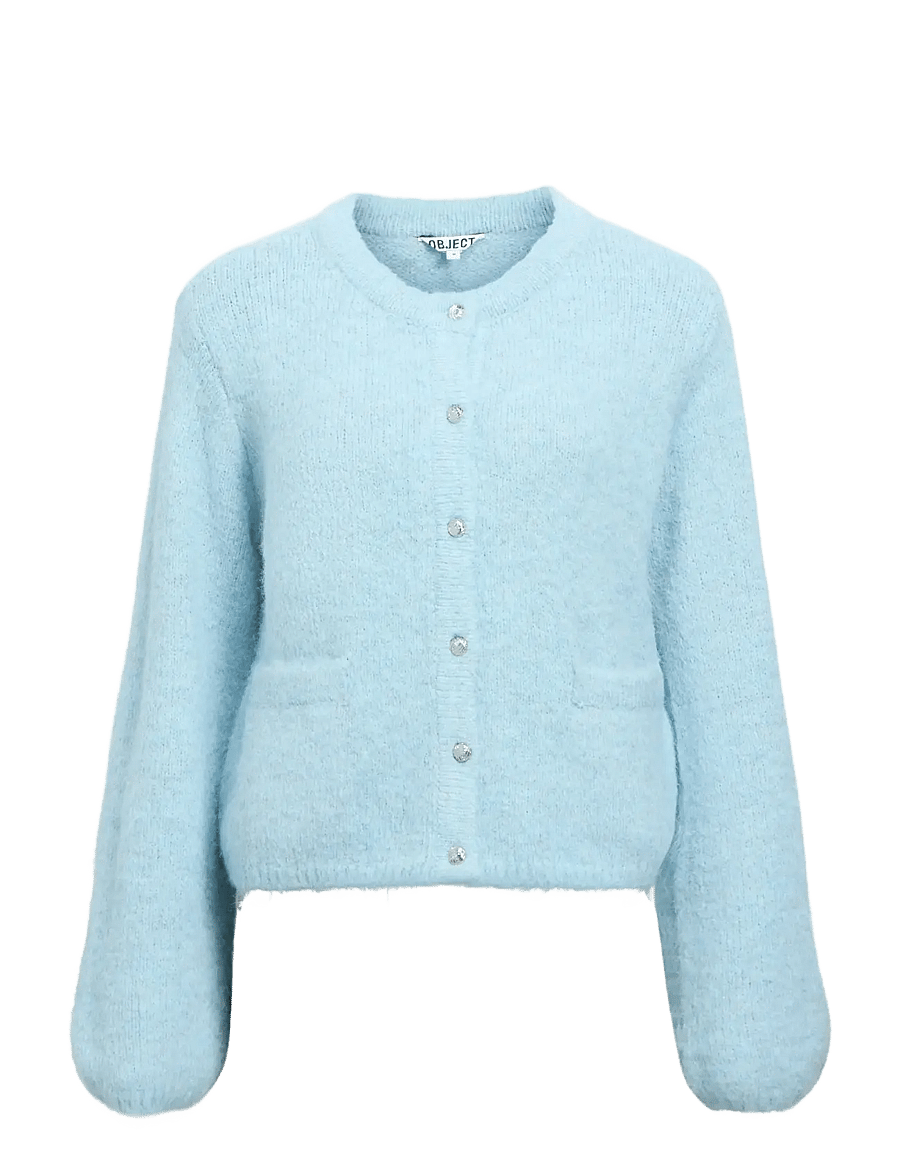 Object - OBJSAGGIA RE L/S KNIT CARDIGAN NOOS - hnepptar peysur - winter sky - 1
