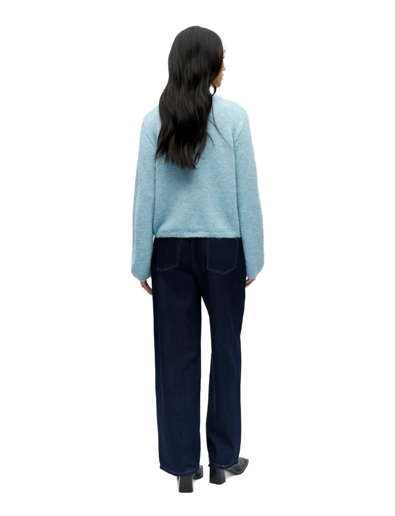 Object - OBJSAGGIA RE L/S KNIT CARDIGAN NOOS - cardigans - winter sky - 2