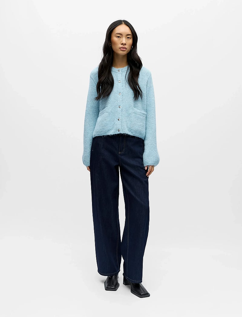 Object - OBJSAGGIA RE L/S KNIT CARDIGAN NOOS - cardigans - winter sky - 0