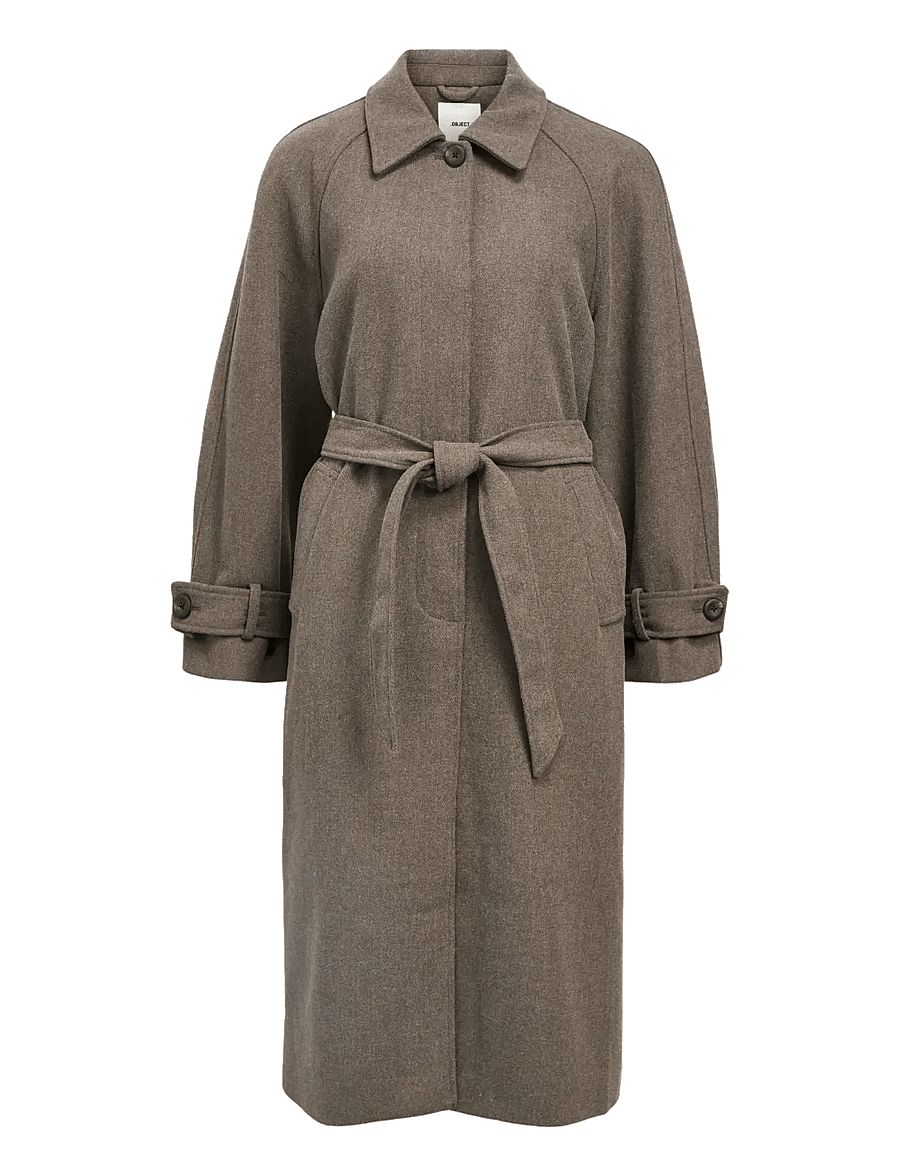 Object - OBJEMMA L/S COAT NOOS - vinterjackor - morel - 1