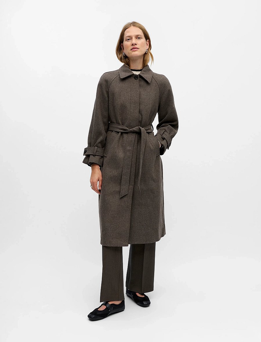 Object - OBJEMMA L/S COAT NOOS - vinterjackor - morel - 0