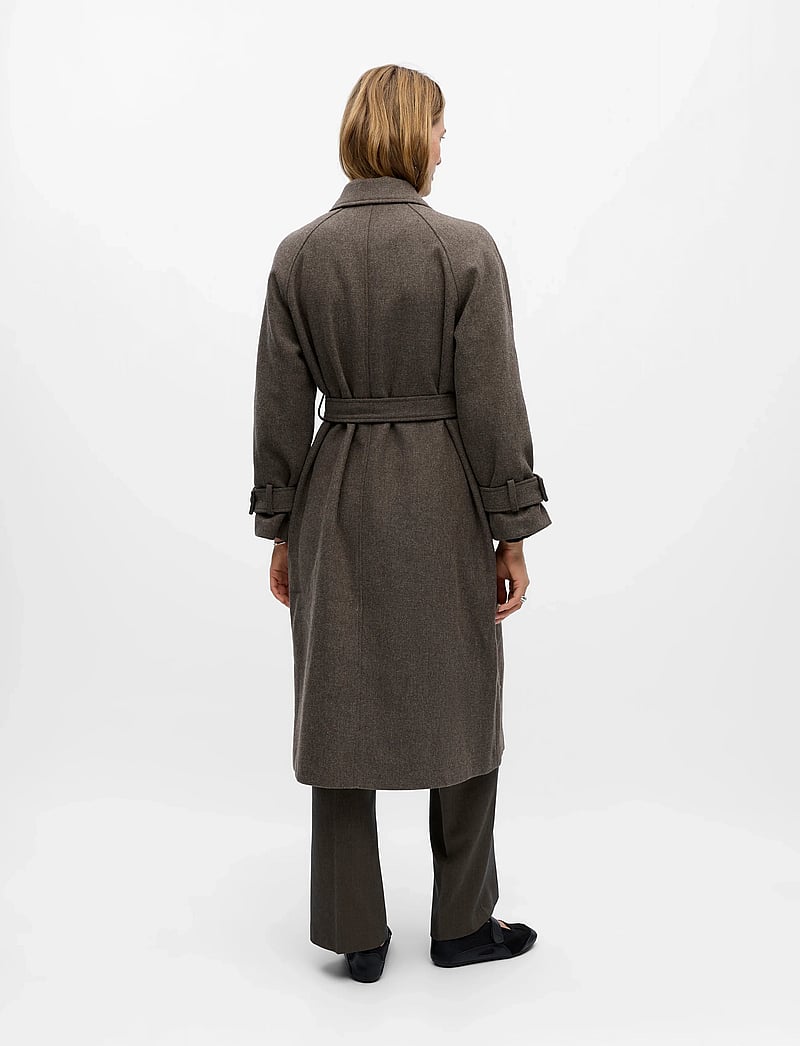 Object - OBJEMMA L/S COAT NOOS - uldfrakker - morel - 2