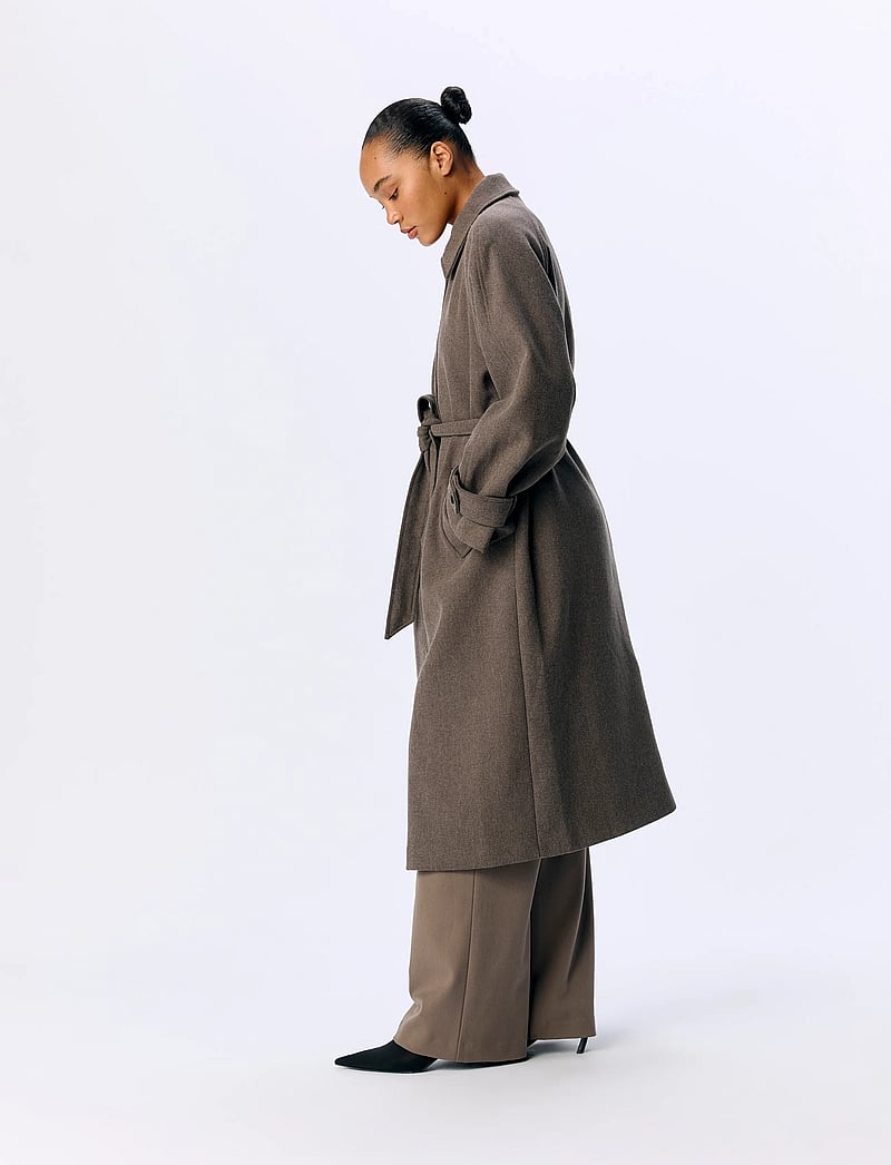 Object - OBJEMMA L/S COAT NOOS - uldfrakker - morel - 4