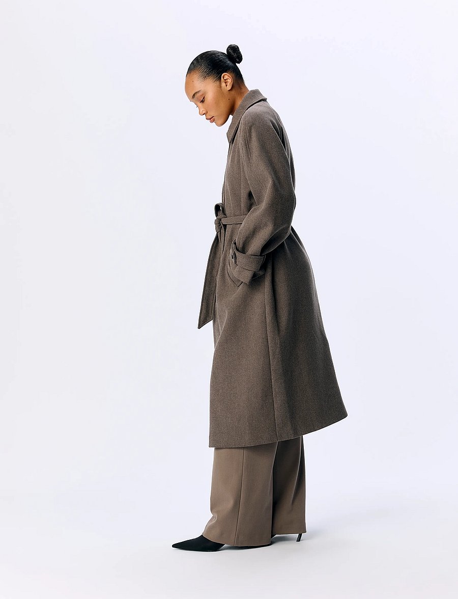 Object - OBJEMMA L/S COAT NOOS - vinterjackor - morel - 4
