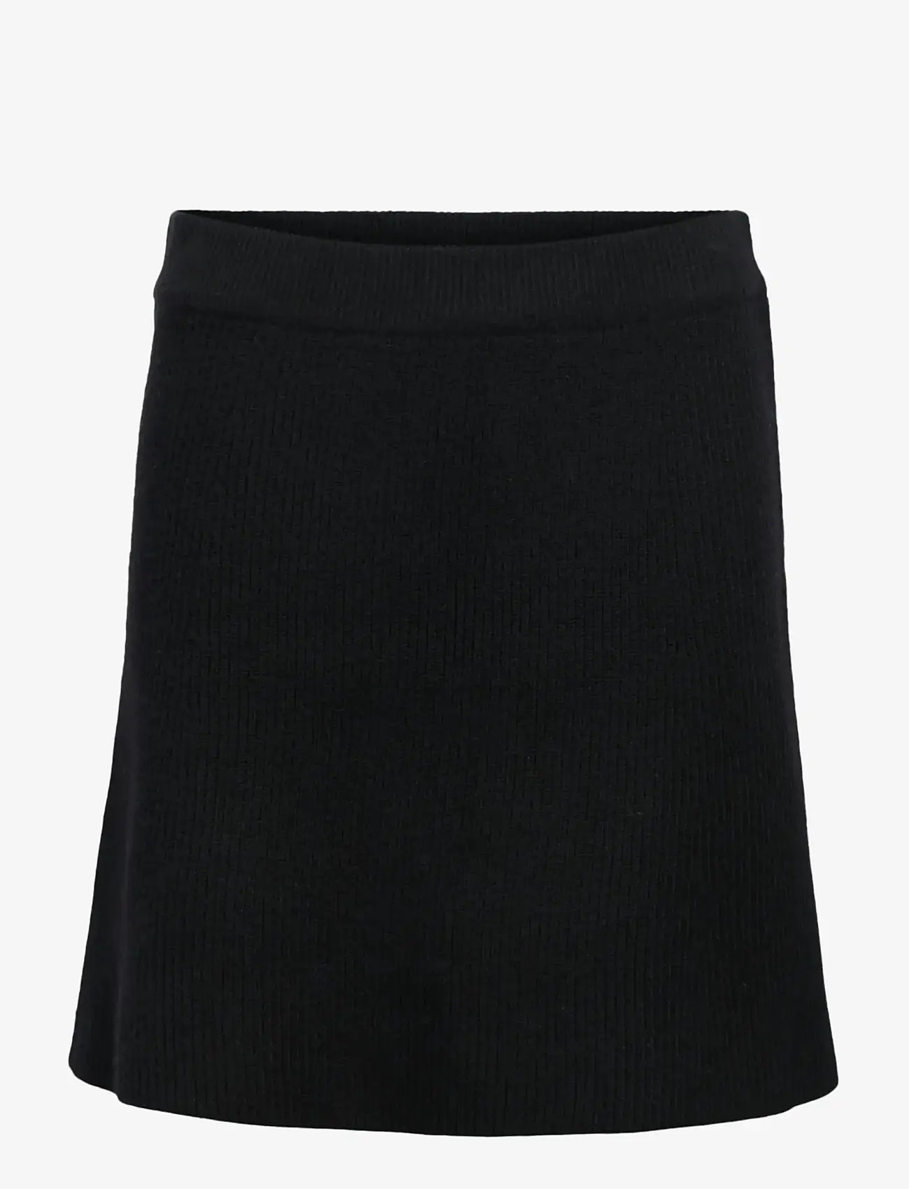 Object - OBJVIOLA MW RE SHORT KNIT SKIRT NOOS - strikkede nederdele - black - 1