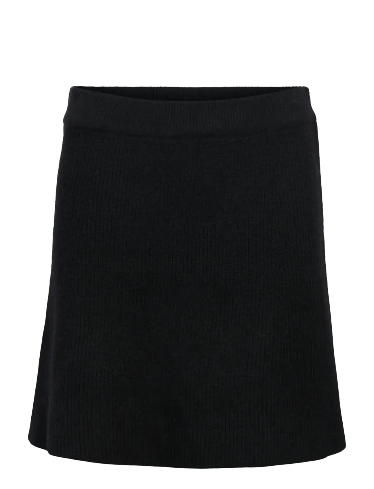 Object OBJVIOLA MW RE SHORT KNIT SKIRT NOOS - Strikkede nederdele - BLACK / black