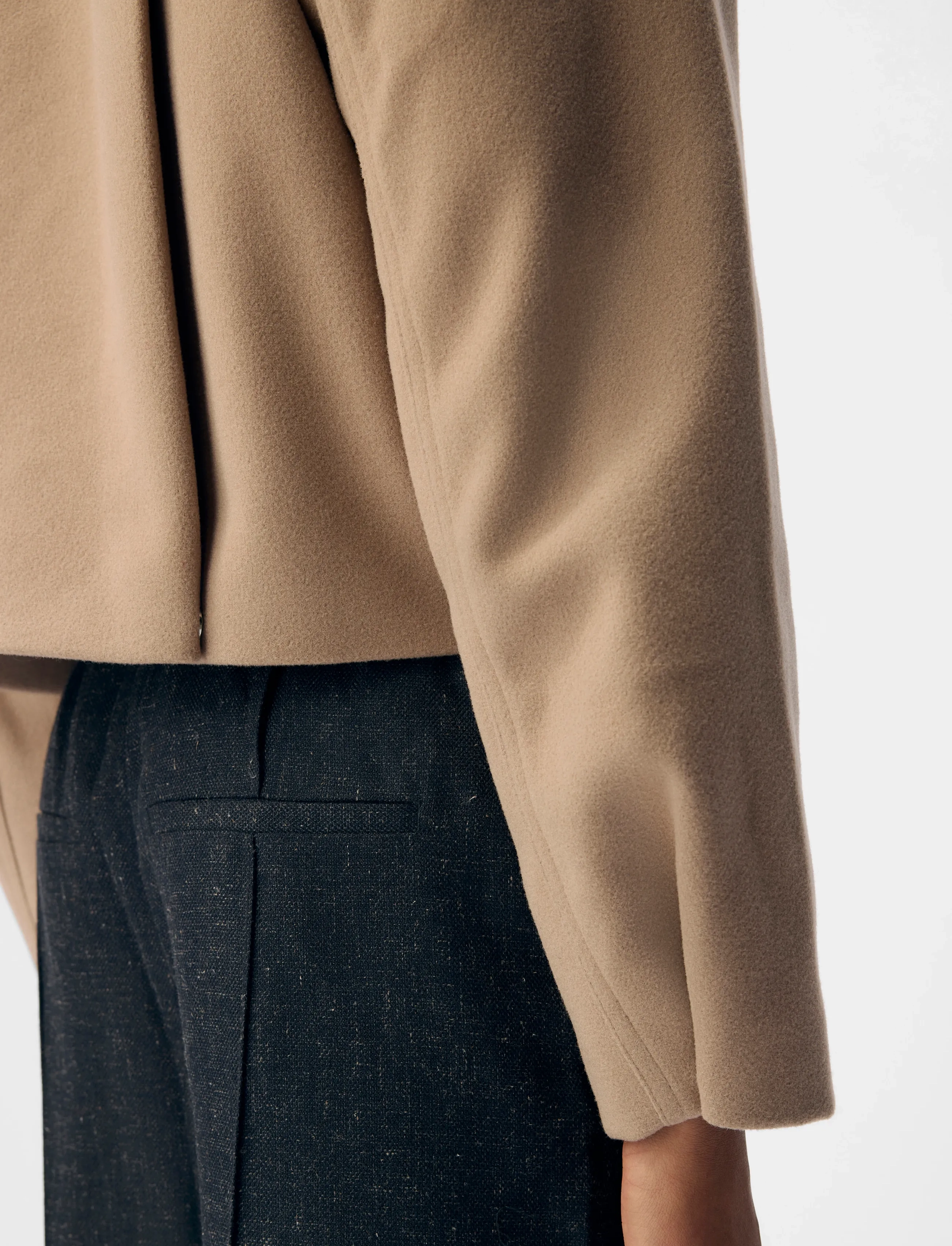 Object - OBJPOLLY L/S SHORT JACKET NOOS - Õhukesed jakid - humus - 3