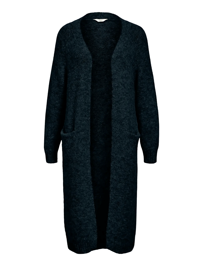 Object - OBJMILU LS LO LONG KNIT CARDIGAN NOOS - cardigans - black - 1