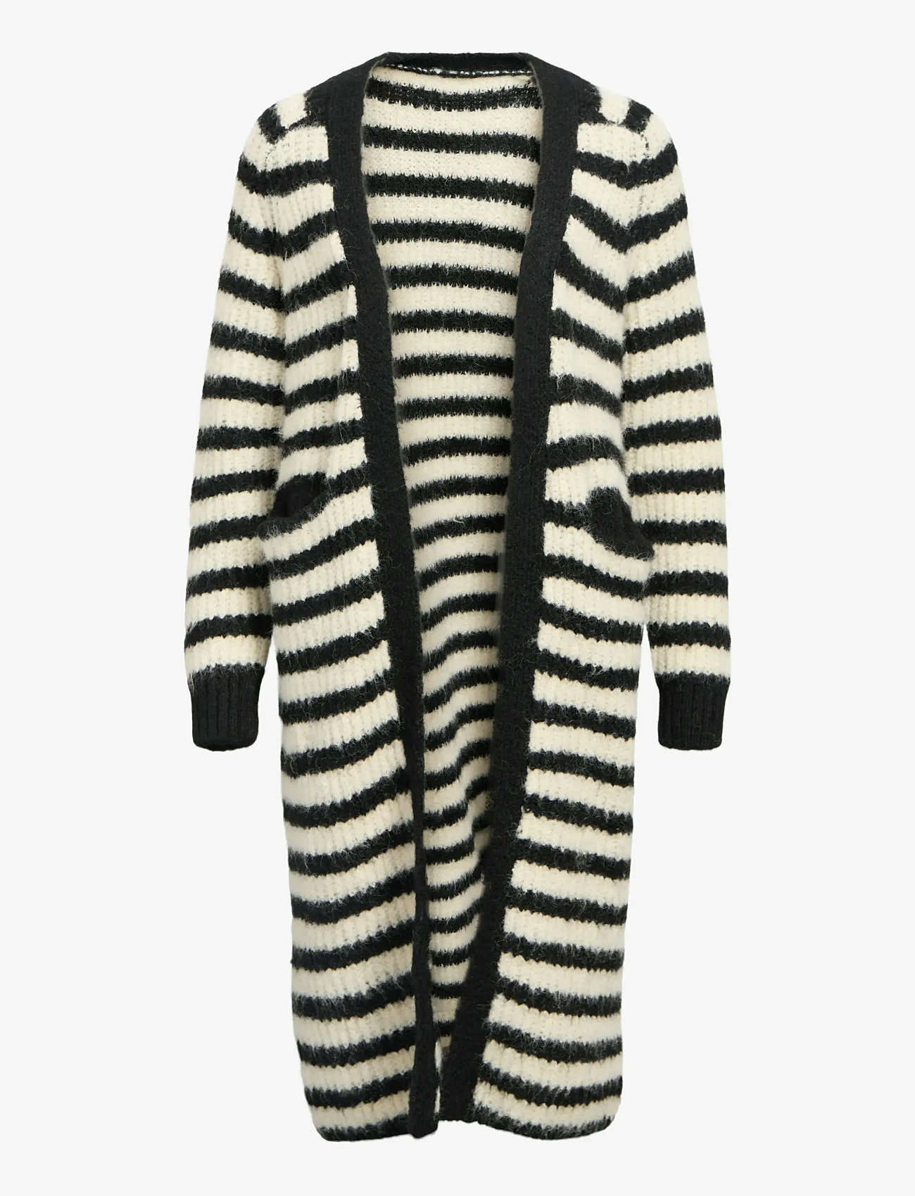 Object - OBJMILU LS LO LONG KNIT CARDIGAN NOOS - cardigans - black - 1