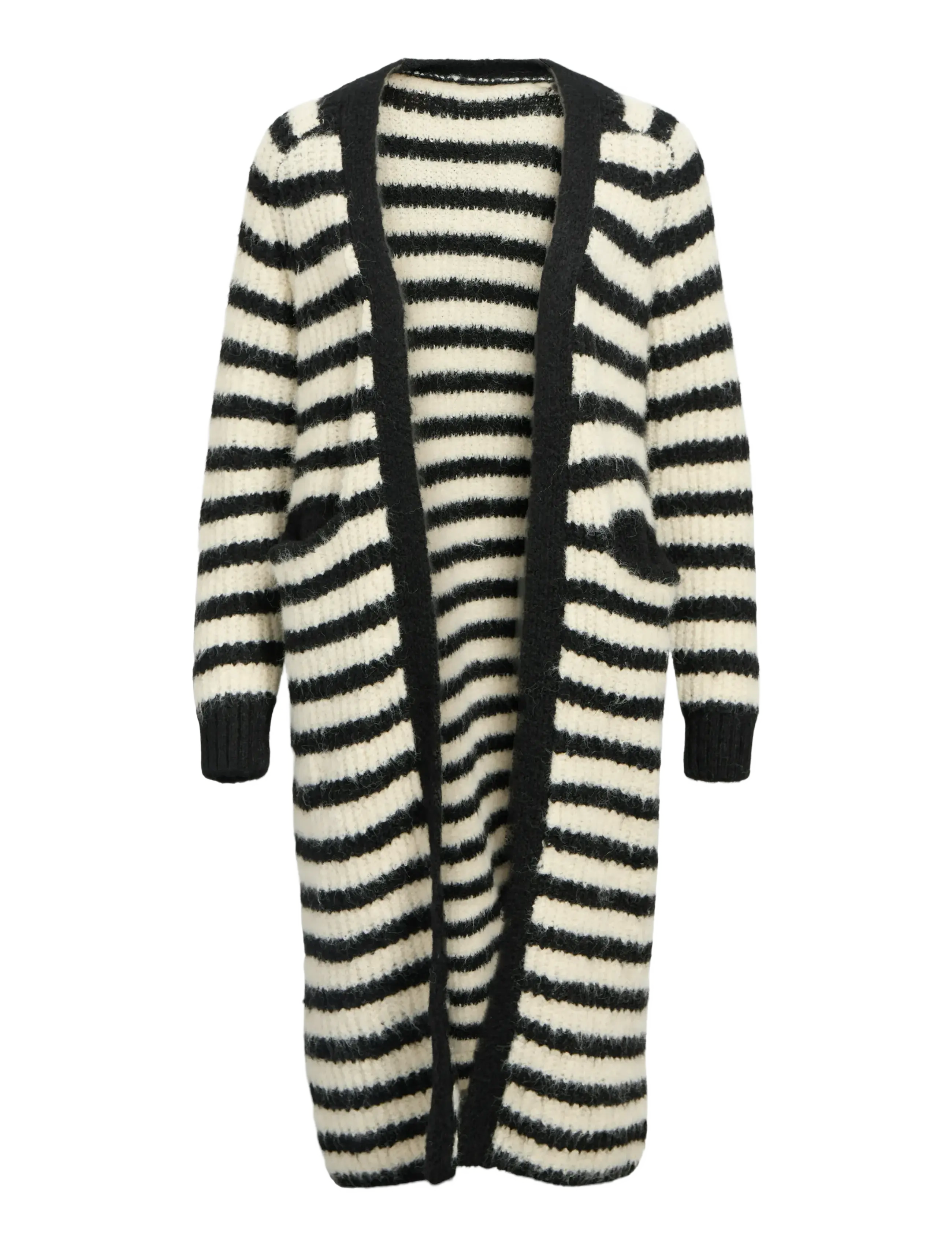 Object OBJMILU LS LO LONG KNIT CARDIGAN NOOS - Kudumid - BLACK / black