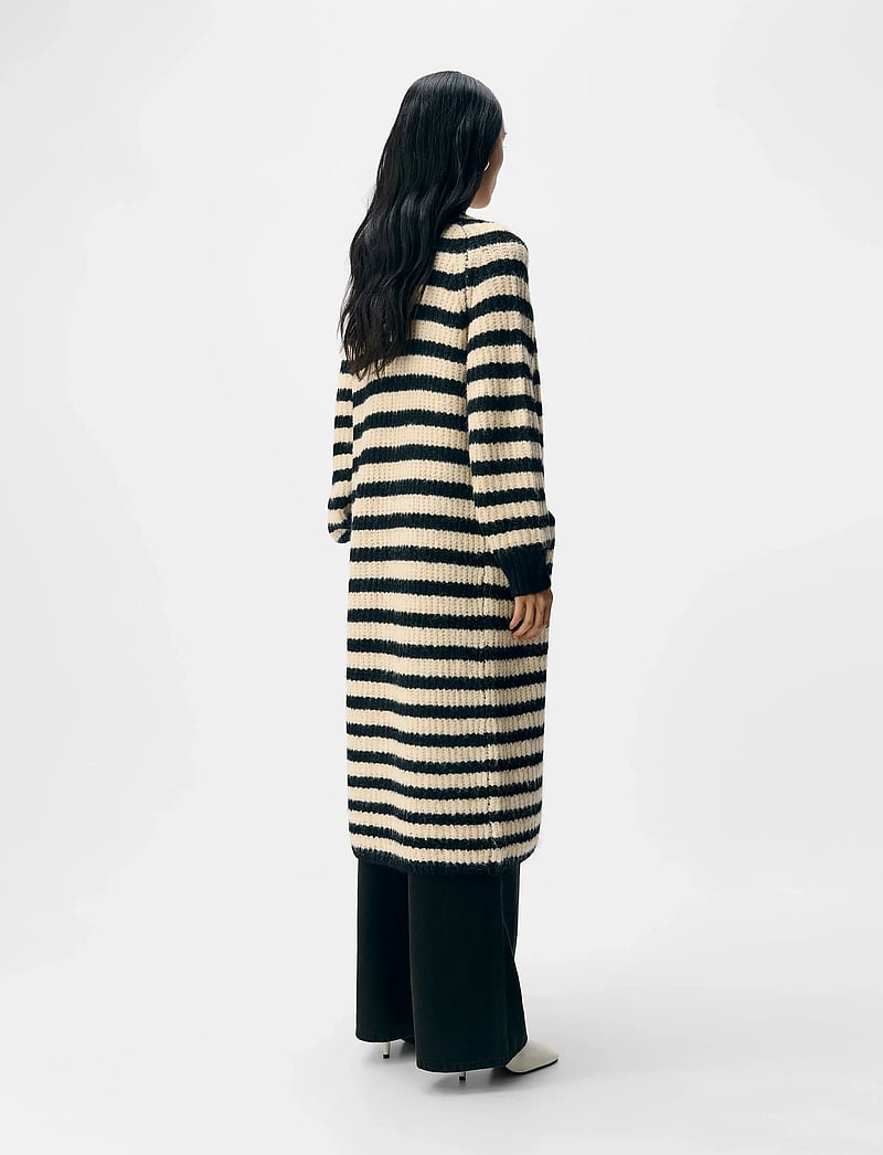 Object - OBJMILU LS LO LONG KNIT CARDIGAN NOOS - cardigans - black - 2