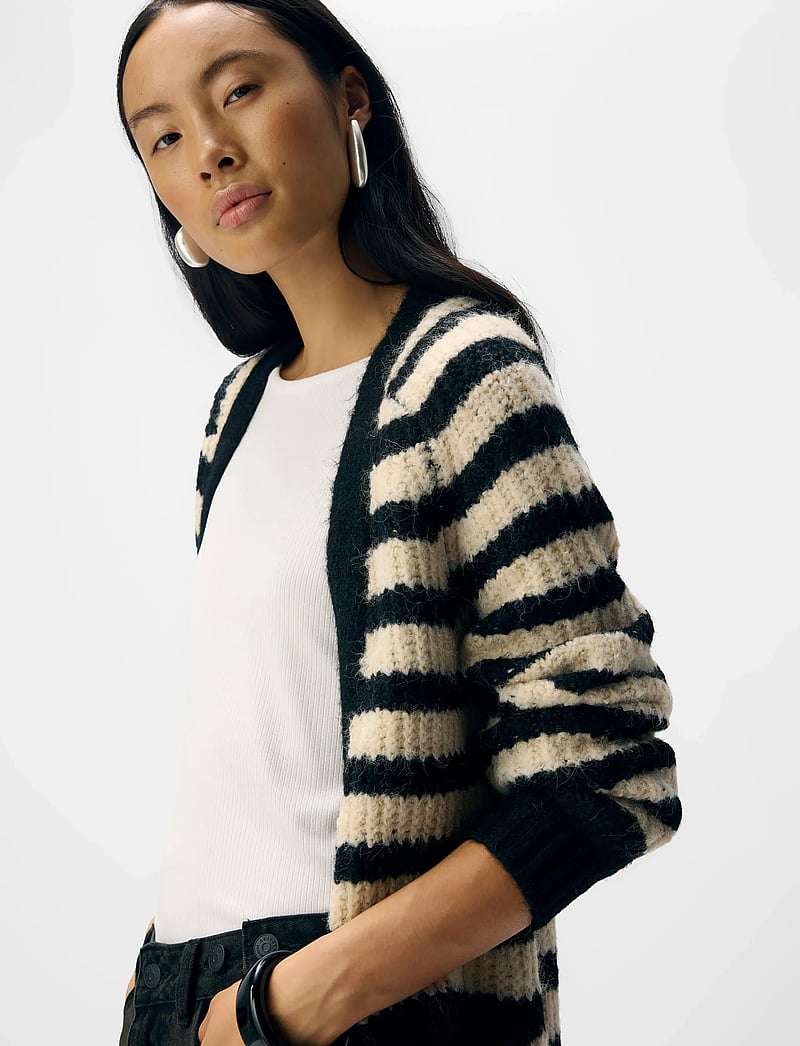 Object - OBJMILU LS LO LONG KNIT CARDIGAN NOOS - cardigans - black - 5