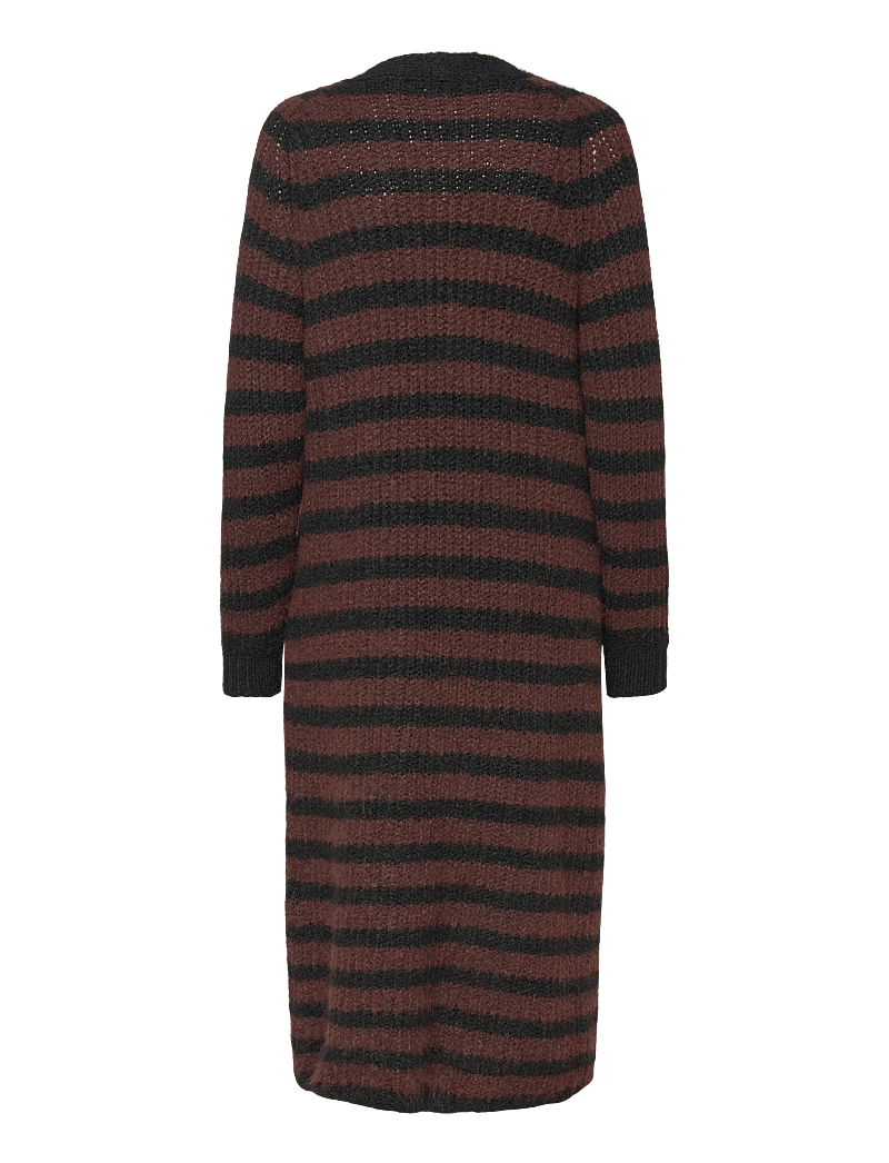 Object - OBJMILU LS LO LONG KNIT CARDIGAN NOOS - cardigans - black - 2