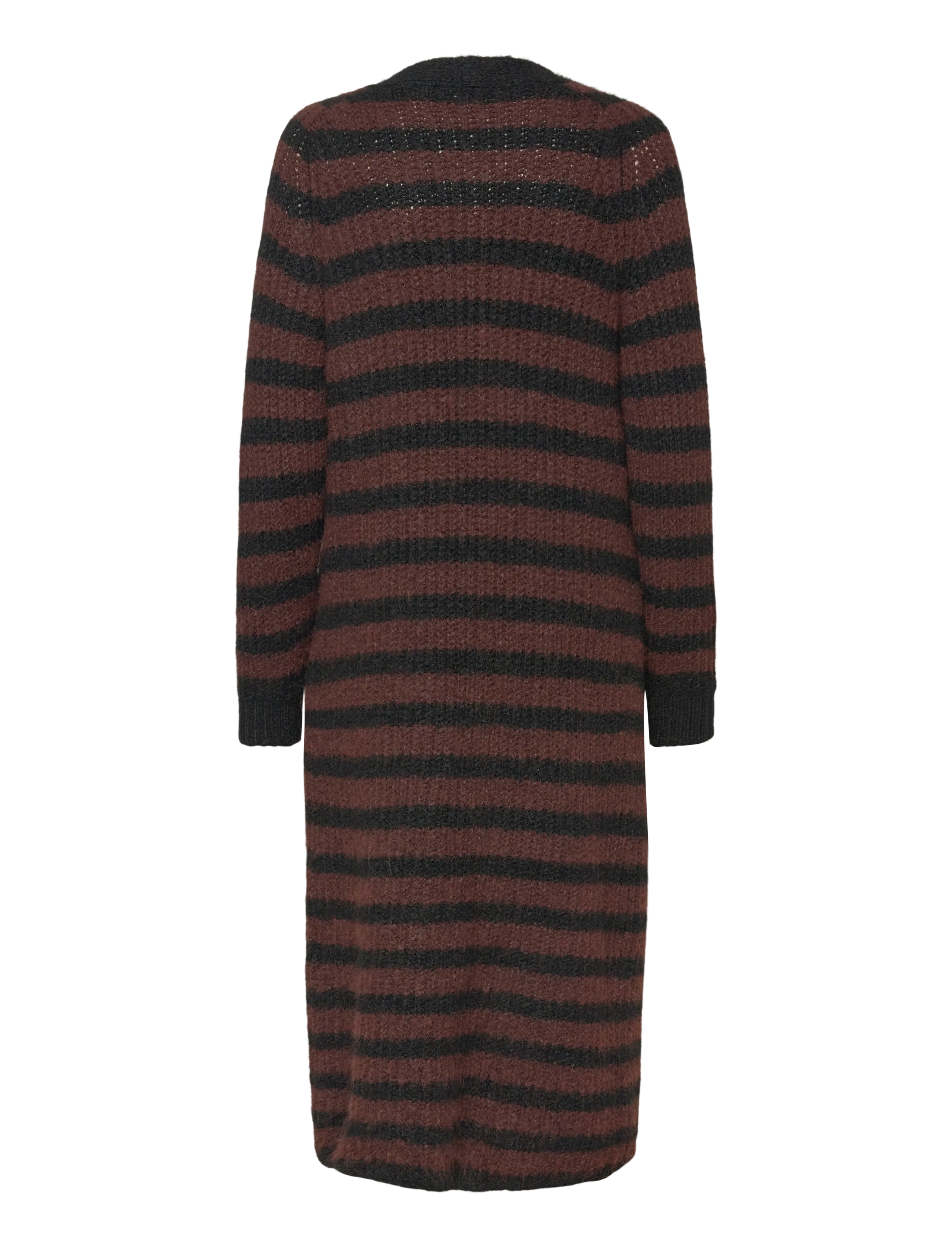 Object - OBJMILU LS LO LONG KNIT CARDIGAN NOOS - cardigans - black - 2
