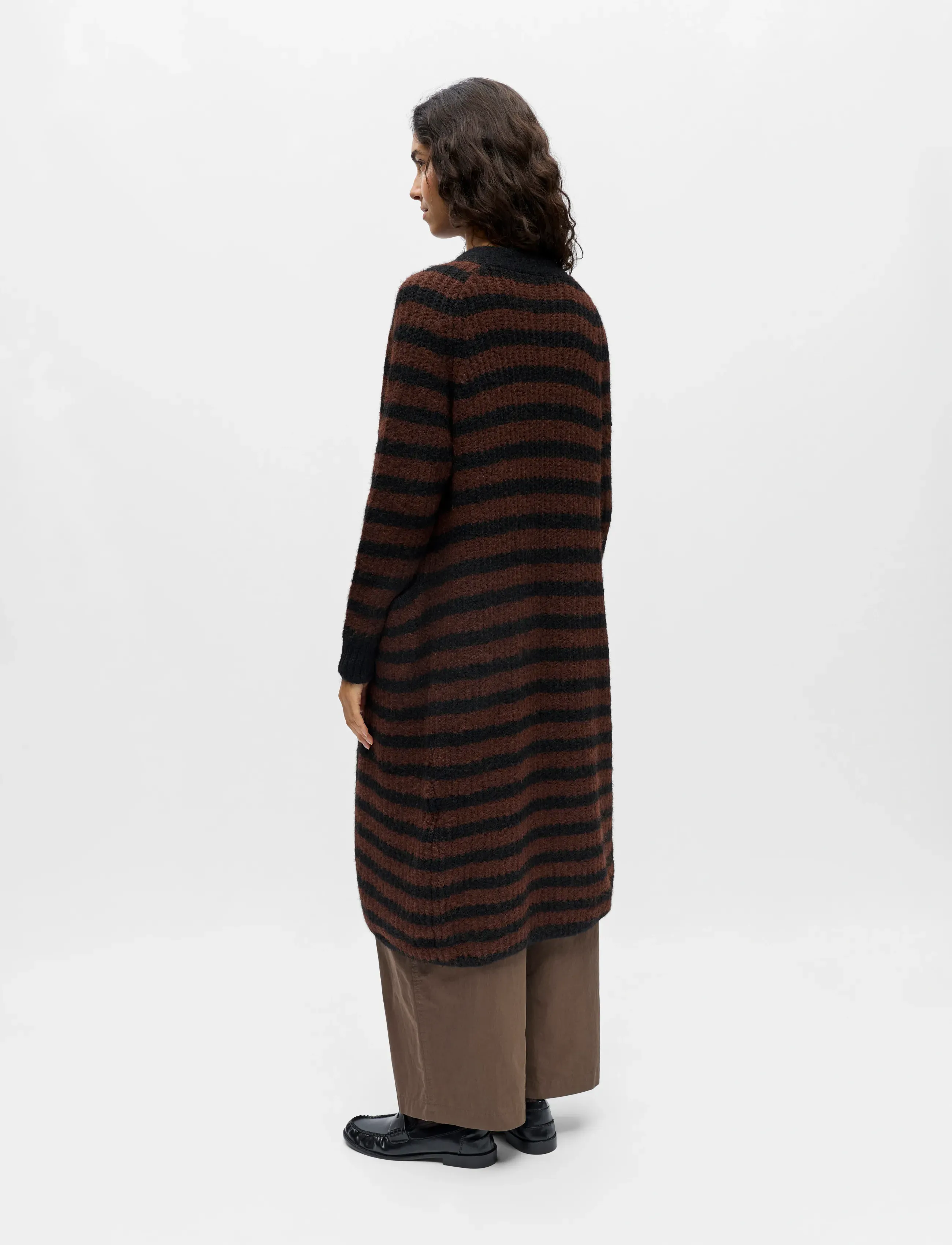 Object - OBJMILU LS LO LONG KNIT CARDIGAN NOOS - cardigans - black - 3