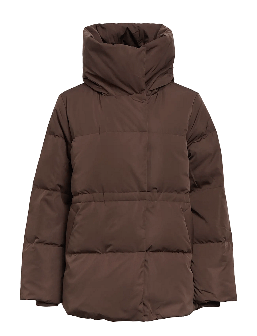 Object - OBJLOUI RE L/S DOWN JACKET NOOS - talvejoped - seal brown - 1