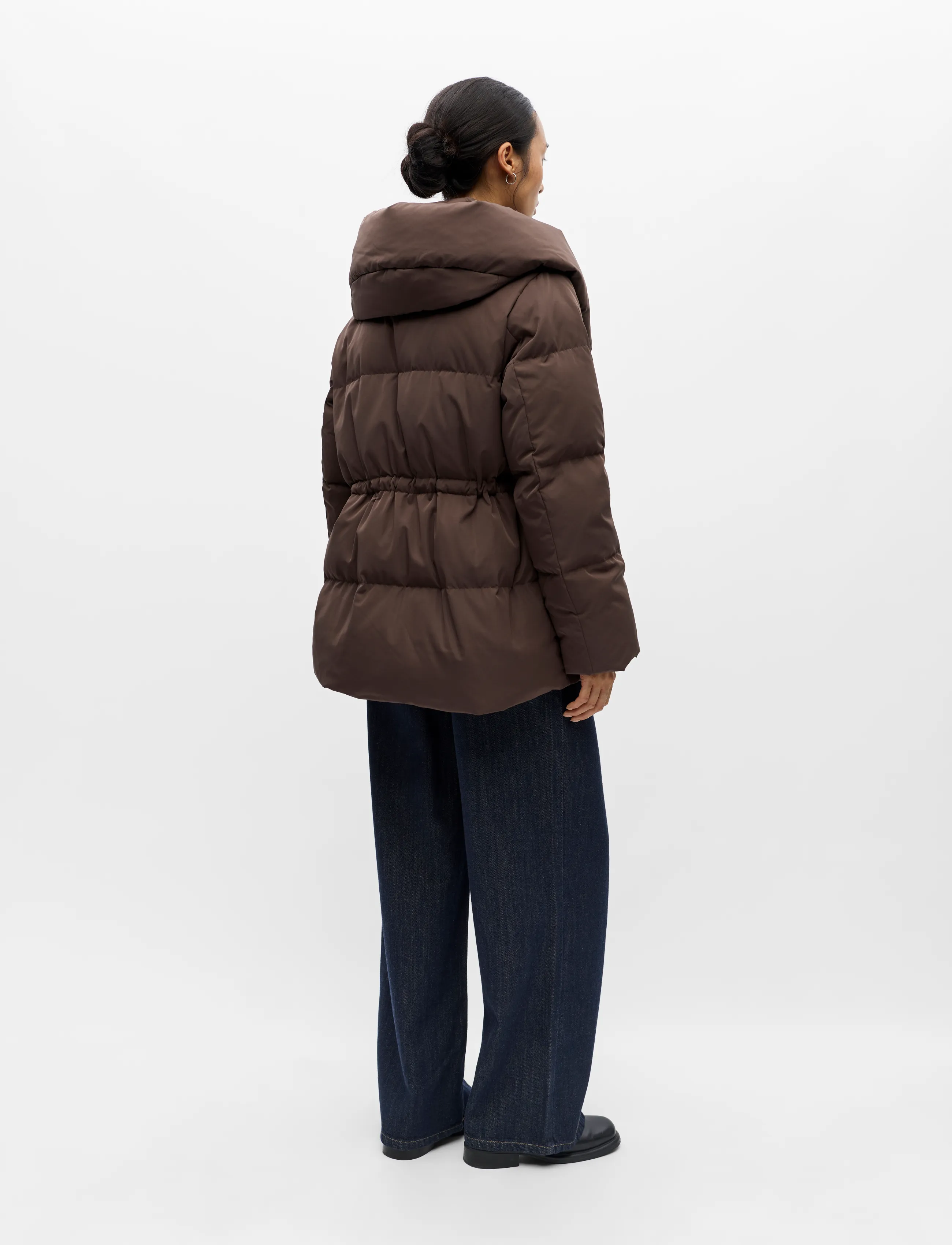 Object - OBJLOUI RE L/S DOWN JACKET NOOS - talvejoped - seal brown - 2