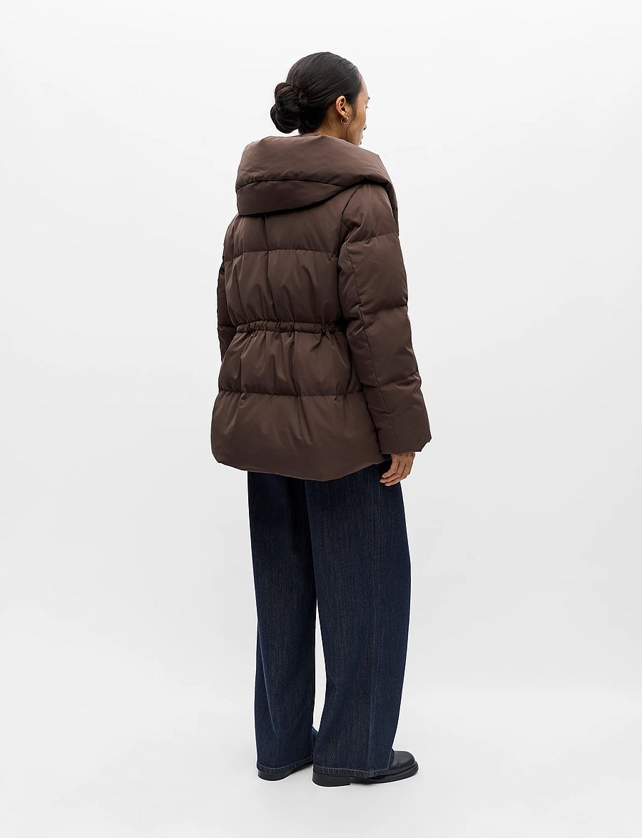 Object - OBJLOUI RE L/S DOWN JACKET NOOS - talvejoped - seal brown - 2