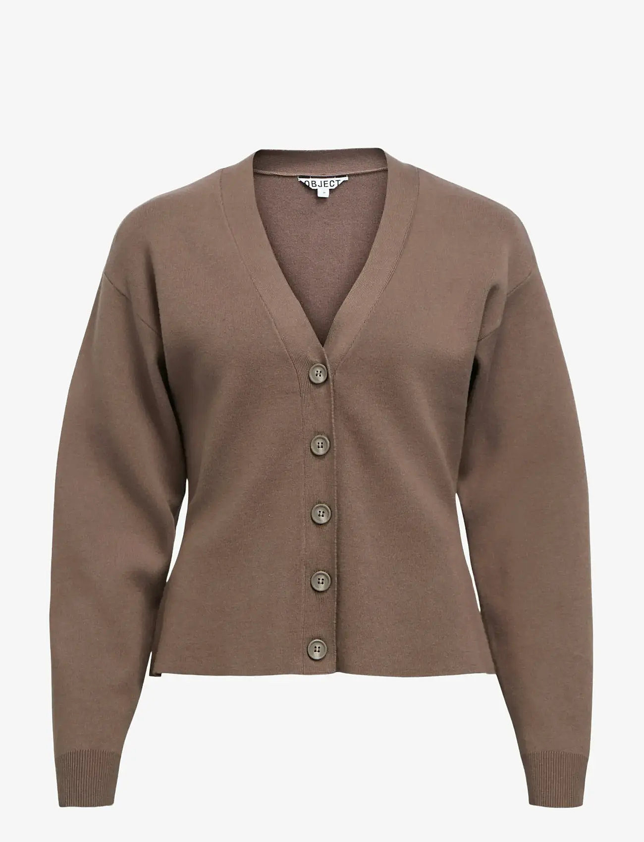 Object - OBJREYNARD LS SLI CARDIGAN NOOS - odzież - morel - 0